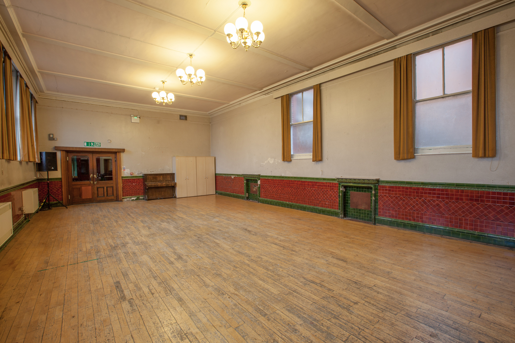 Spacious Society Room in Stanley Arts London, ideal for meetings and events with natural light.