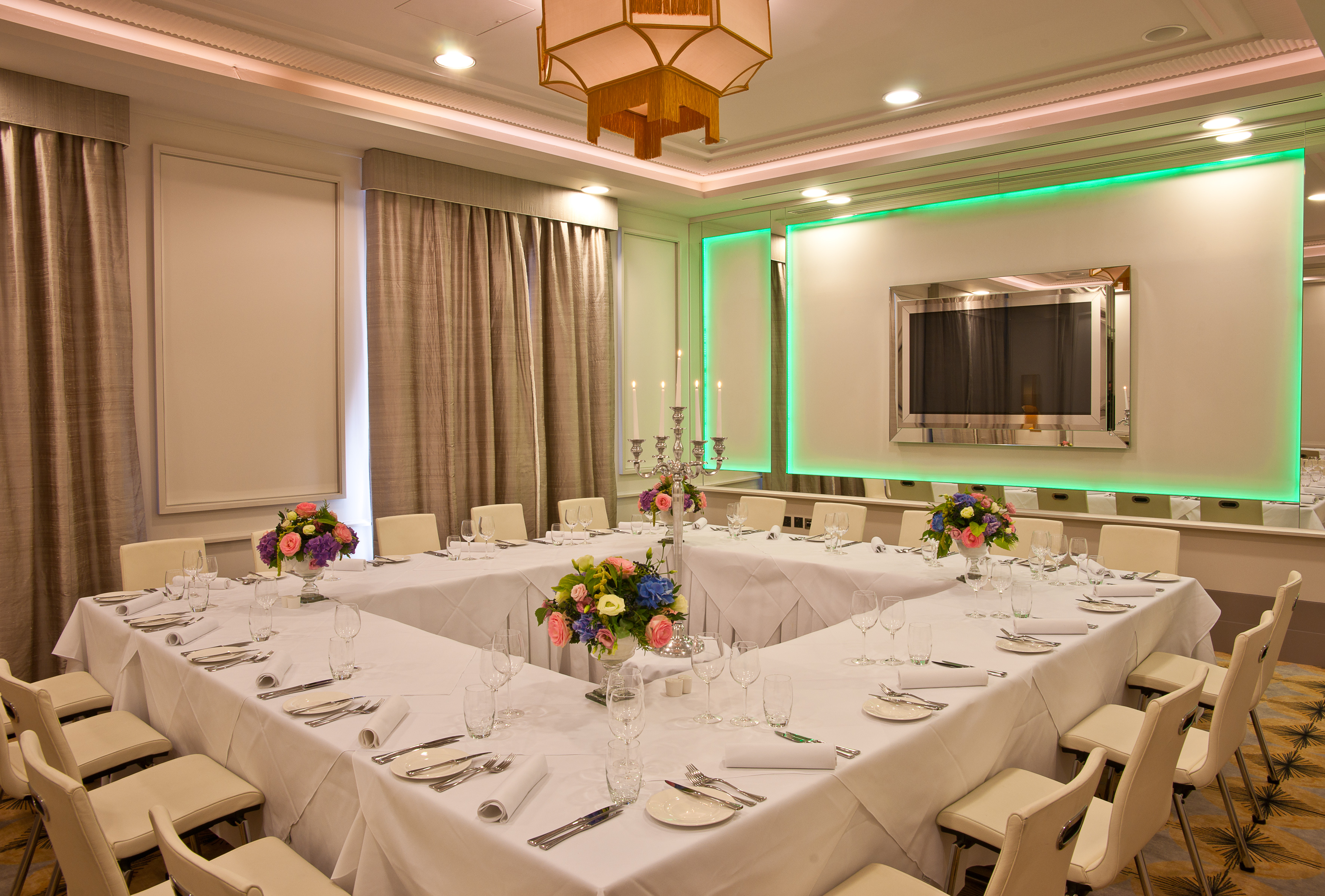 Elegant meeting room in The Merchant Hotel Belfast, perfect for events and networking.