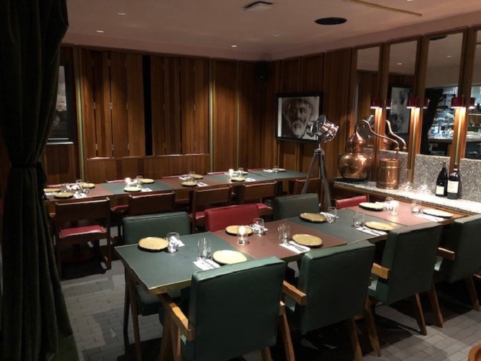 Private dining room in temper Soho with elegant decor for corporate meetings and gatherings.