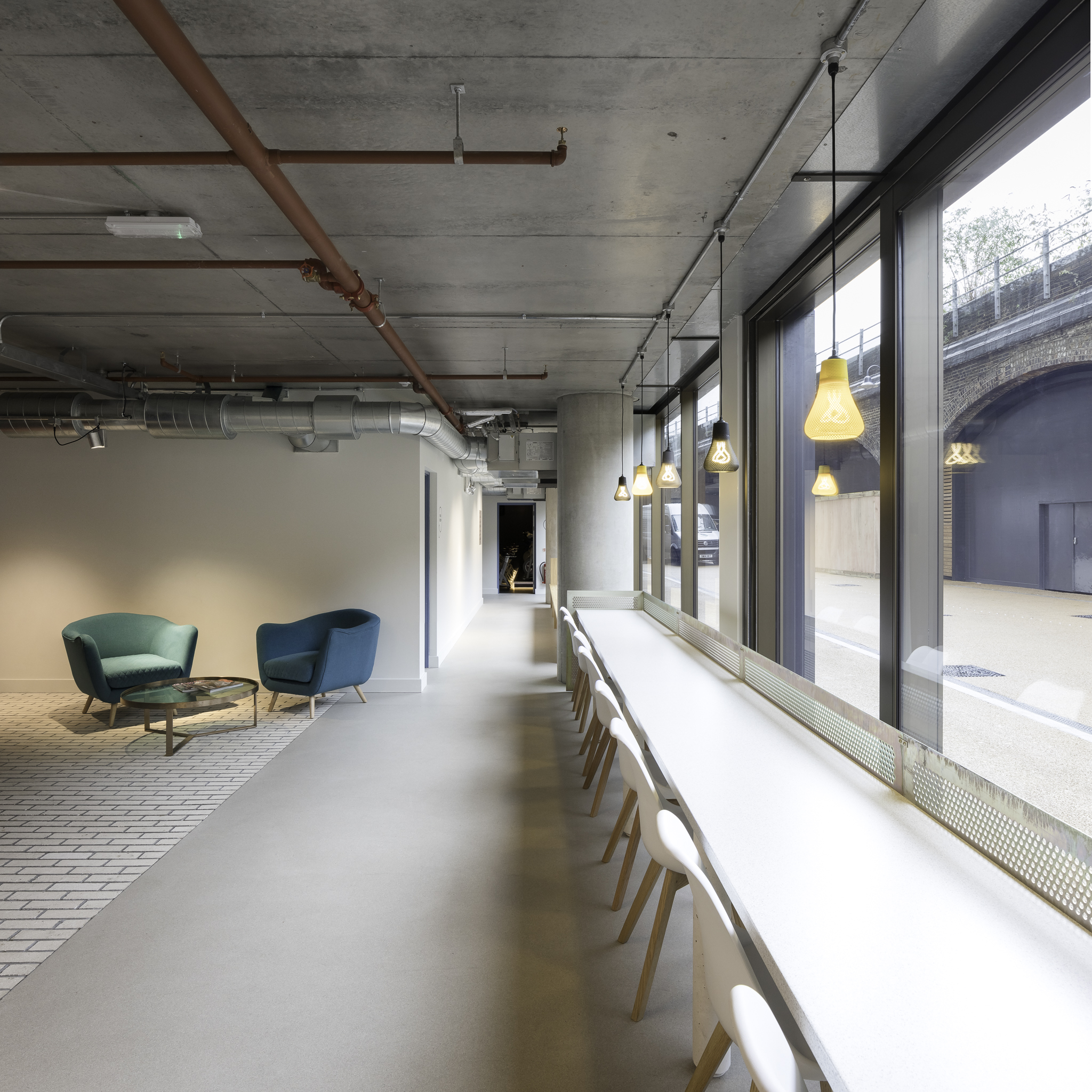 Modern event space with natural light, ideal for workshops and networking in Battersea.
