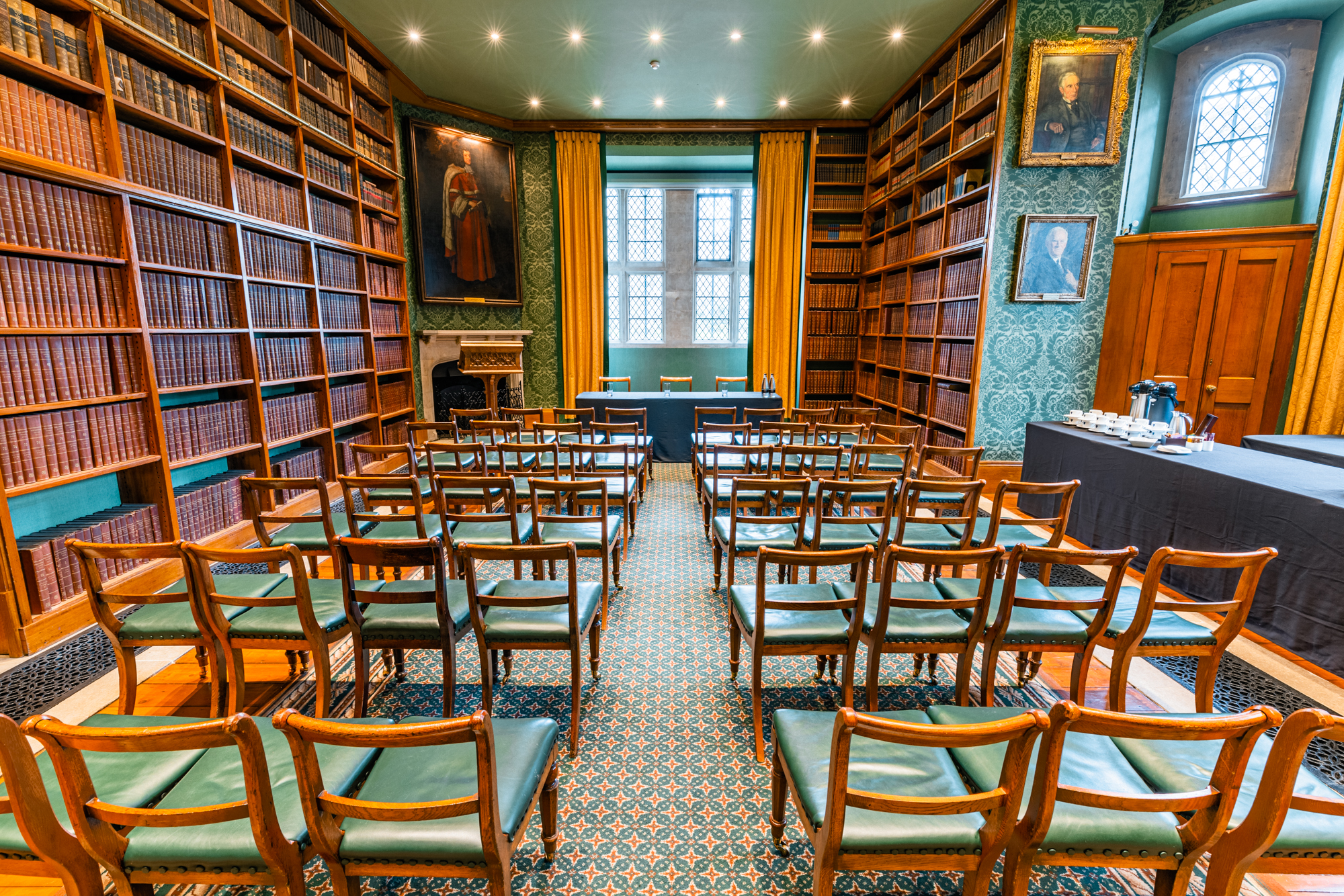 Old Court Room at Lincoln's Inn, elegant decor for professional meetings and discussions.