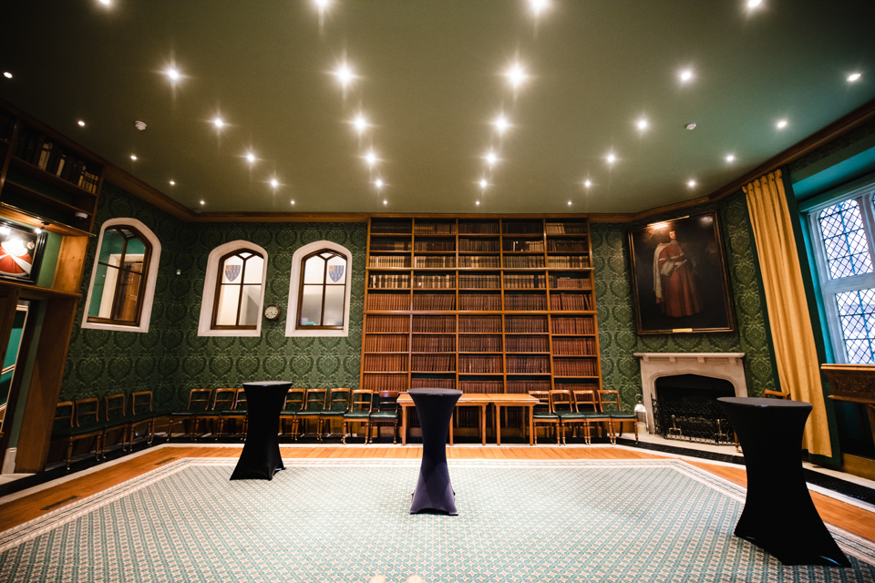 Old Court Room at Lincoln's Inn, elegant decor, ideal for networking events and receptions.