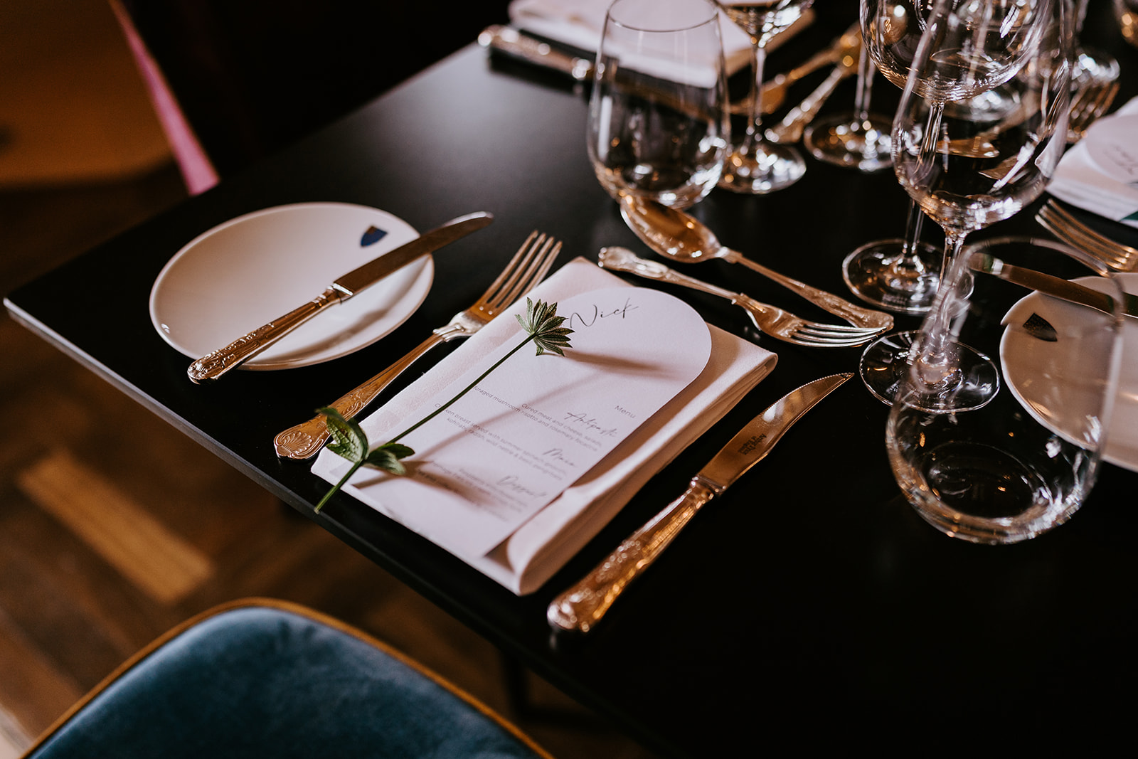 Elegant dining table in Members' Common Room, Lincoln's Inn for upscale events.
