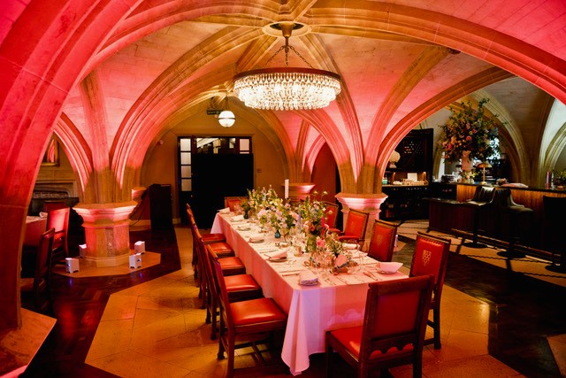 Elegant dining table in Members' Common Room, perfect for upscale events and gatherings.