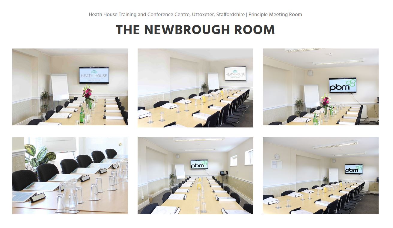 Newbrough Meeting Room with modern AV tech, ideal for corporate meetings and training sessions.