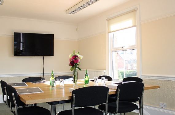 Butterton Room at Heath House: bright meeting space for professional events and presentations.