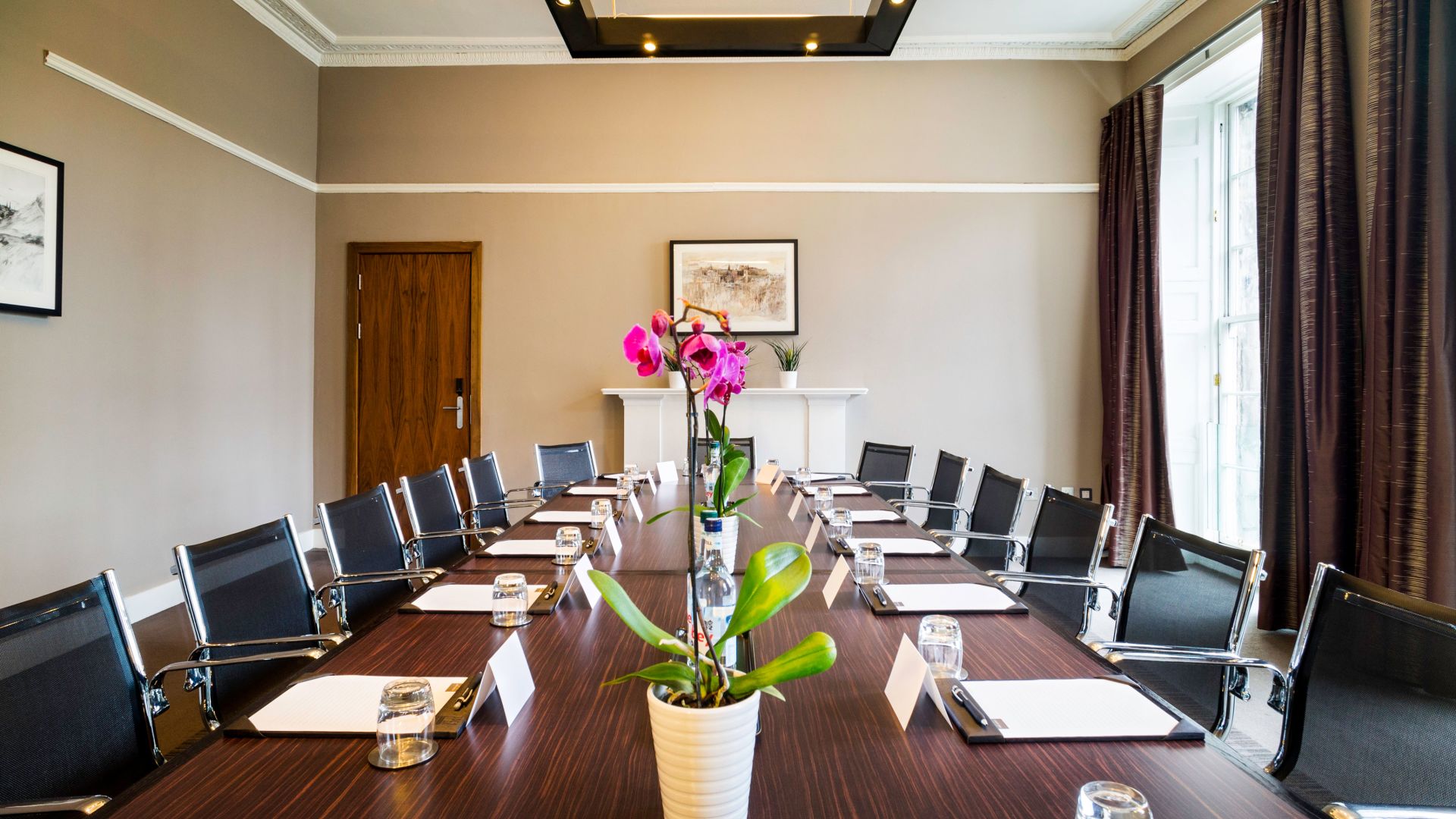Regent meeting room at Apex Waterloo Place Hotel, modern decor for corporate events.
