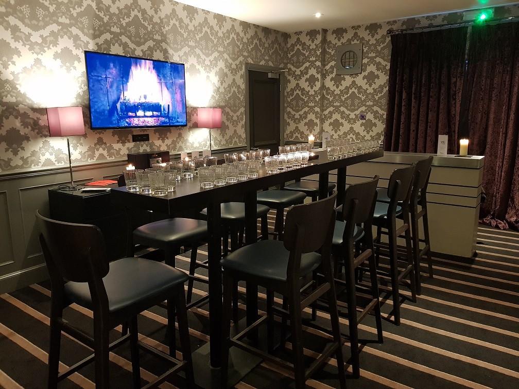 Stylish meeting space in Malmaison Edinburgh, ideal for networking and presentations.