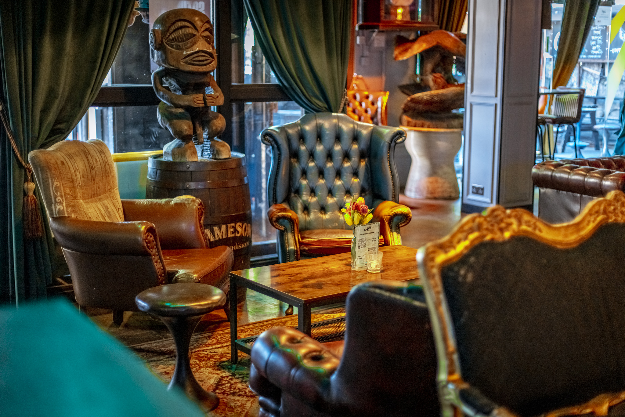 Stylish lounge area in Gigi's Hoxton, perfect for networking events and meetings.