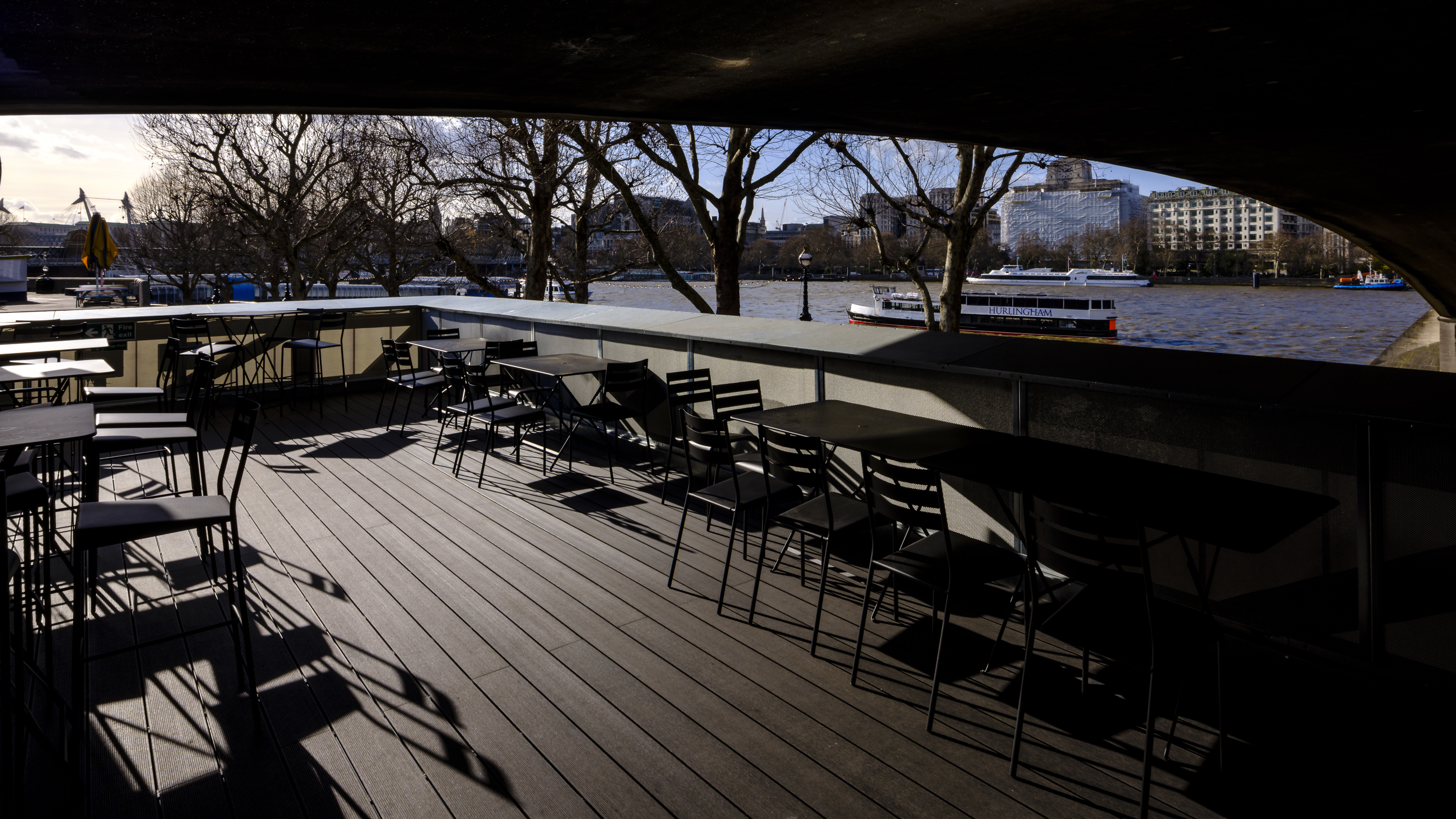 Riverfront and Balcony Bar at BFI Southbank, stylish outdoor venue for networking events.