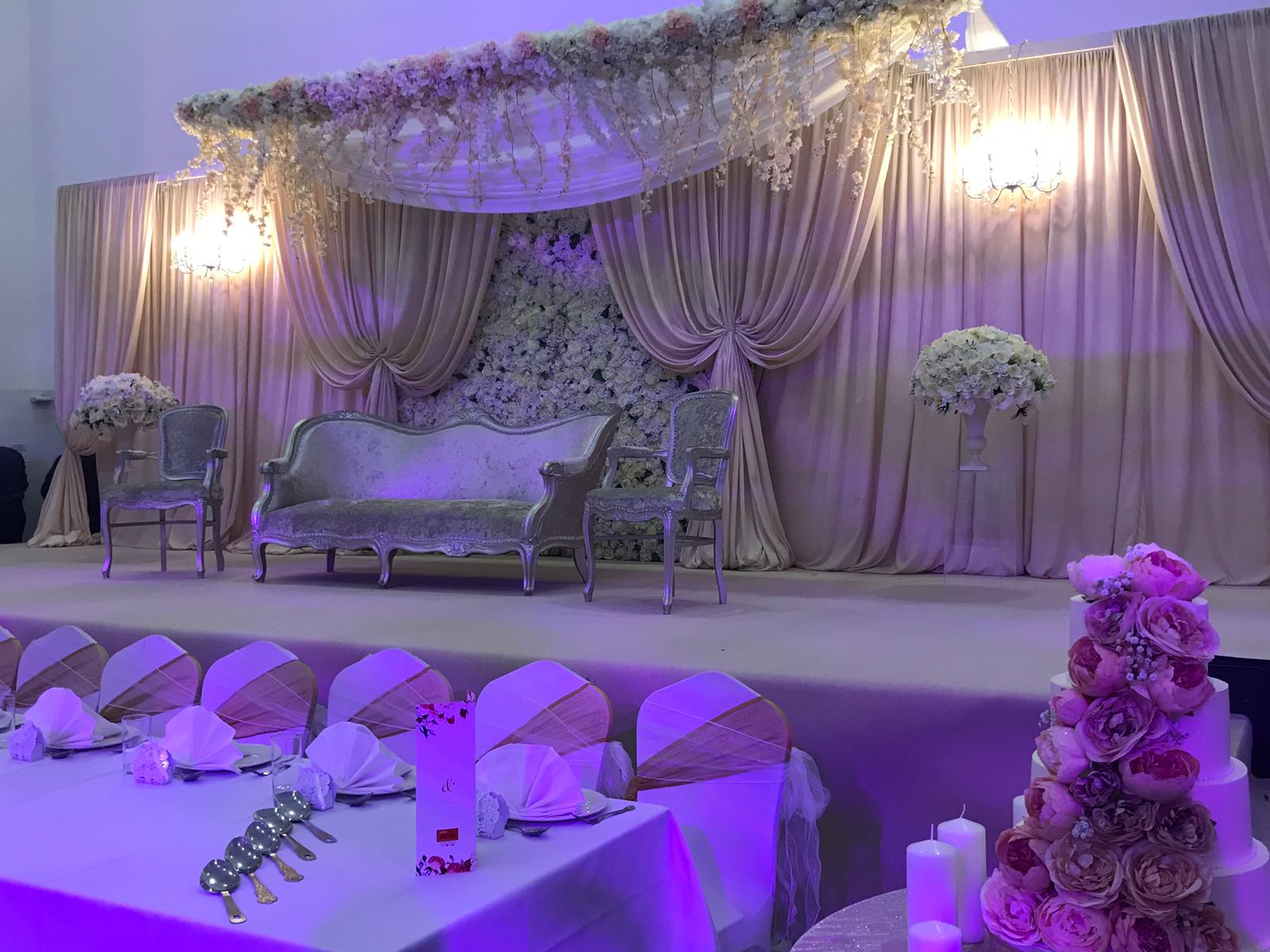 Elegant Grand Ballroom at The Mayfair, perfect for weddings and formal events.