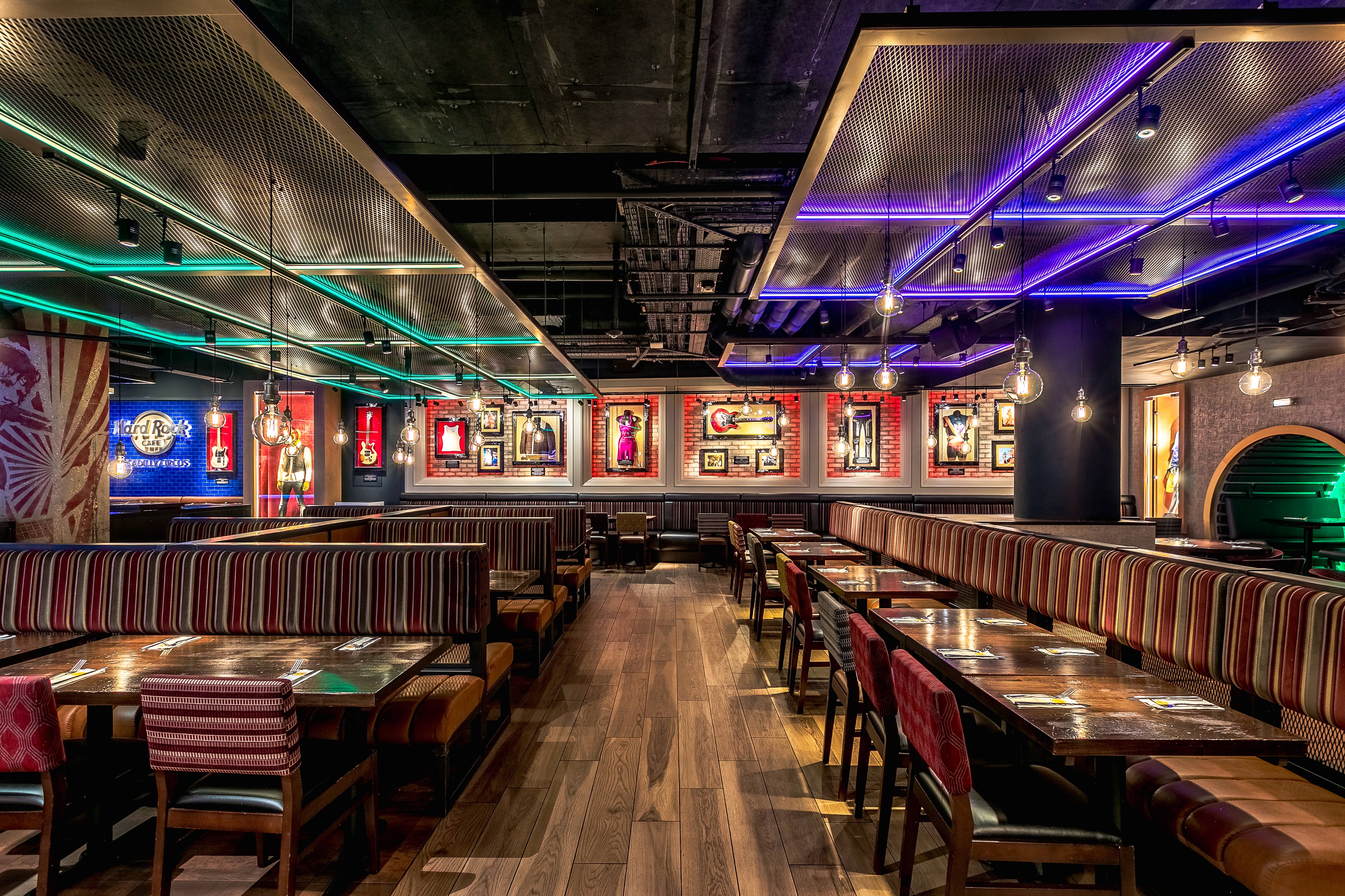 Full Venue Hire at Hard Rock Cafe Piccadilly Circus, vibrant event space for gatherings.
