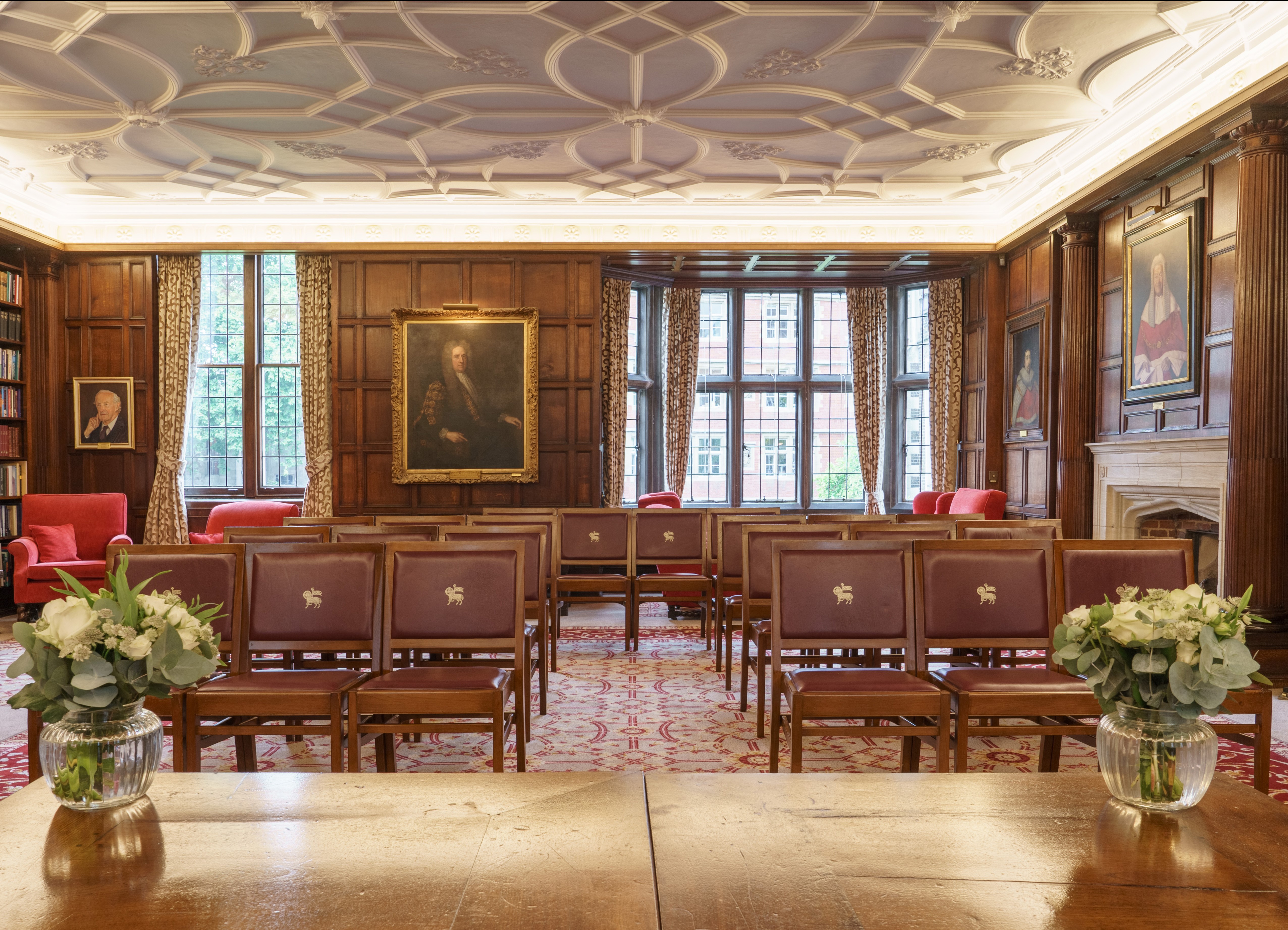 Middle Temple Prince's Room event, wood paneling, corporate meeting