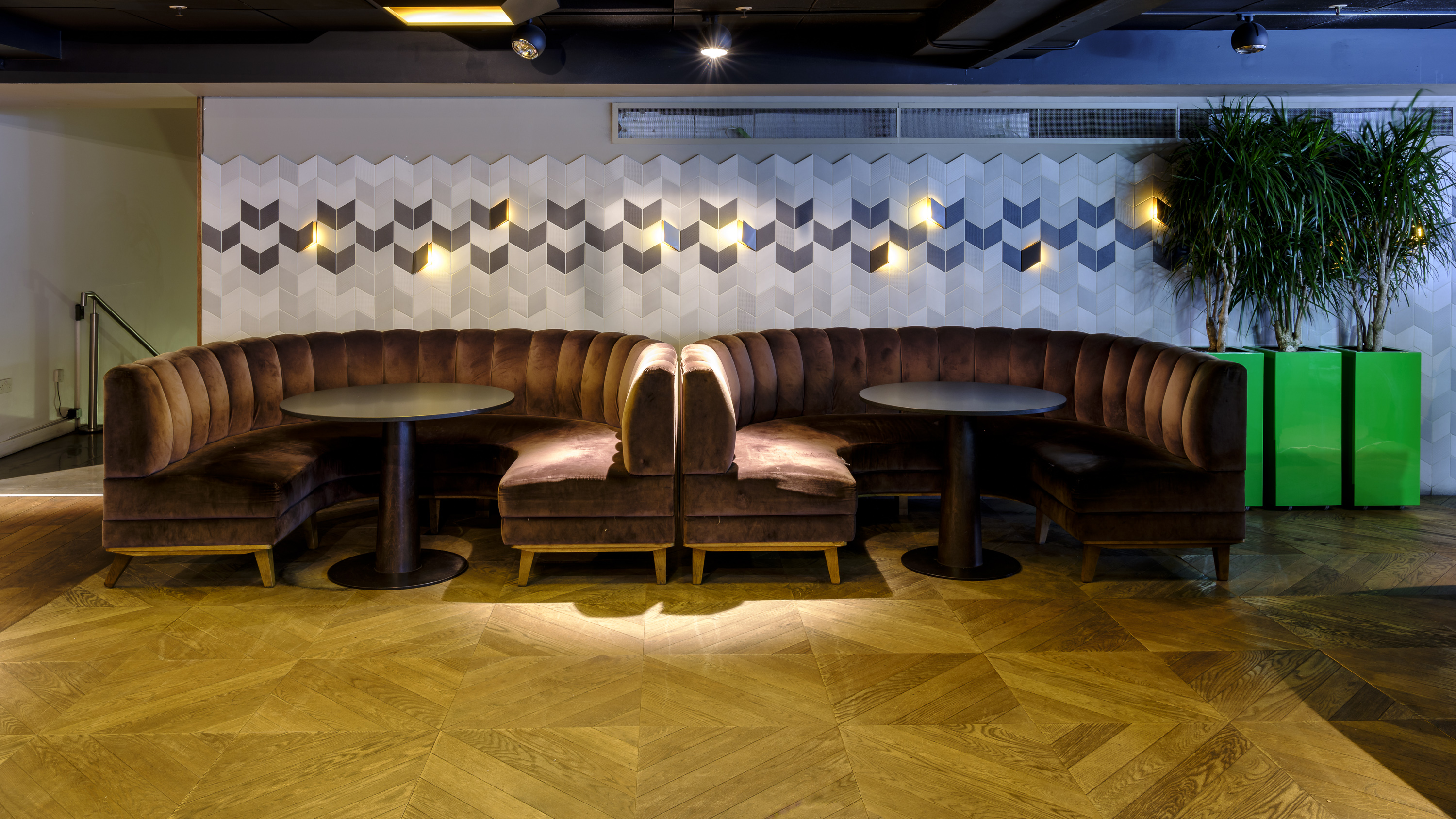 Stylish seating area at BFI Bar & Kitchen, perfect for networking events and meetings.