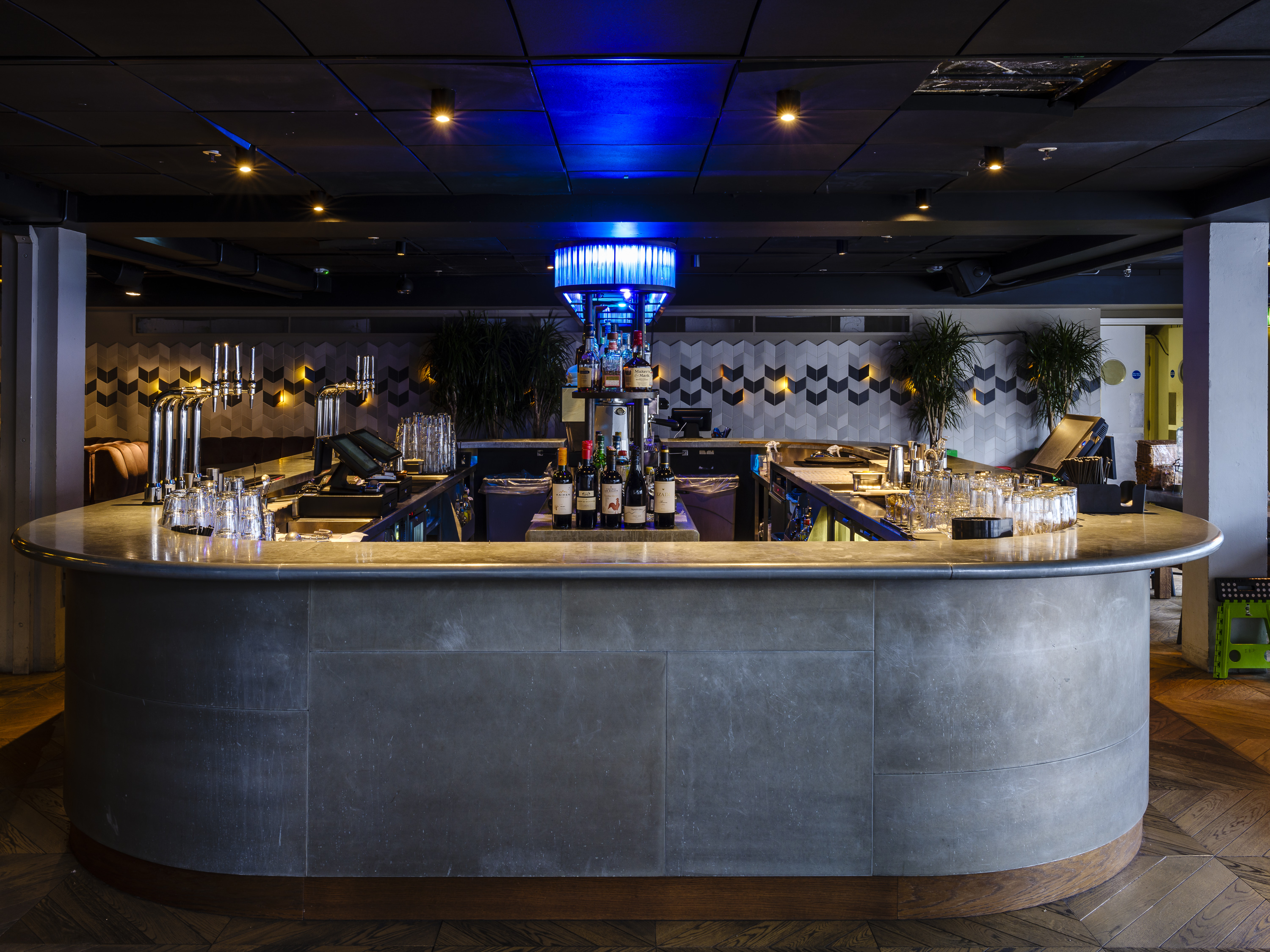 Sleek bar area at BFI Southbank, perfect for networking events and cocktail receptions.