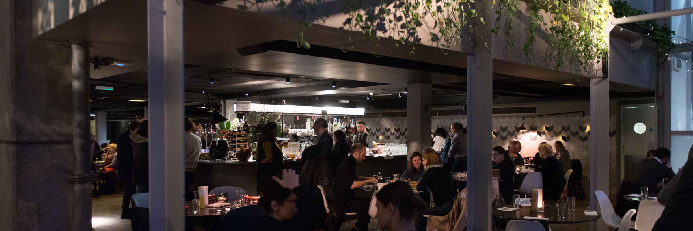 Vibrant BFI Bar & Kitchen, ideal for intimate gatherings and networking events.