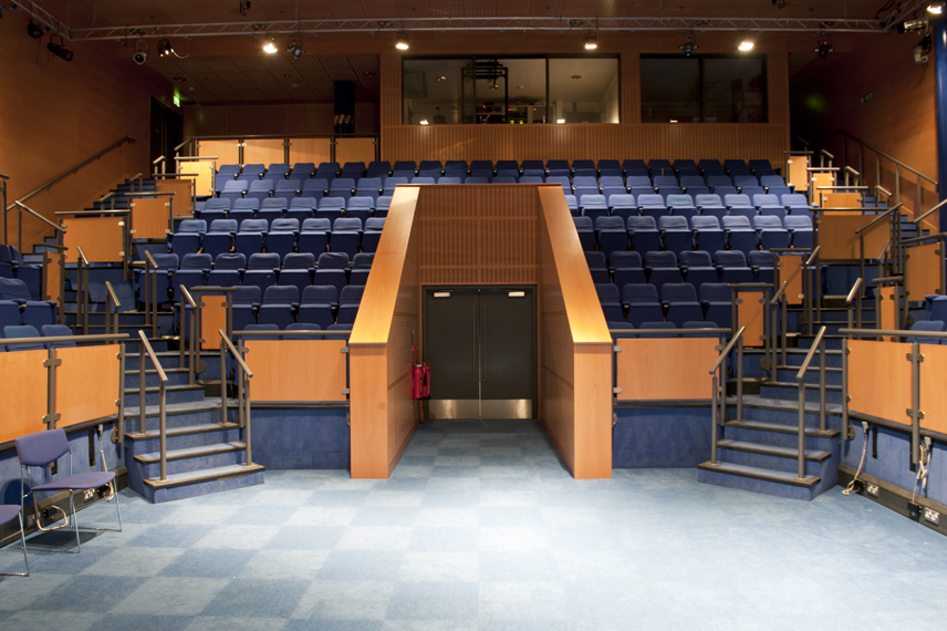 Thinktank Theatre auditorium with tiered seating for conferences and workshops.