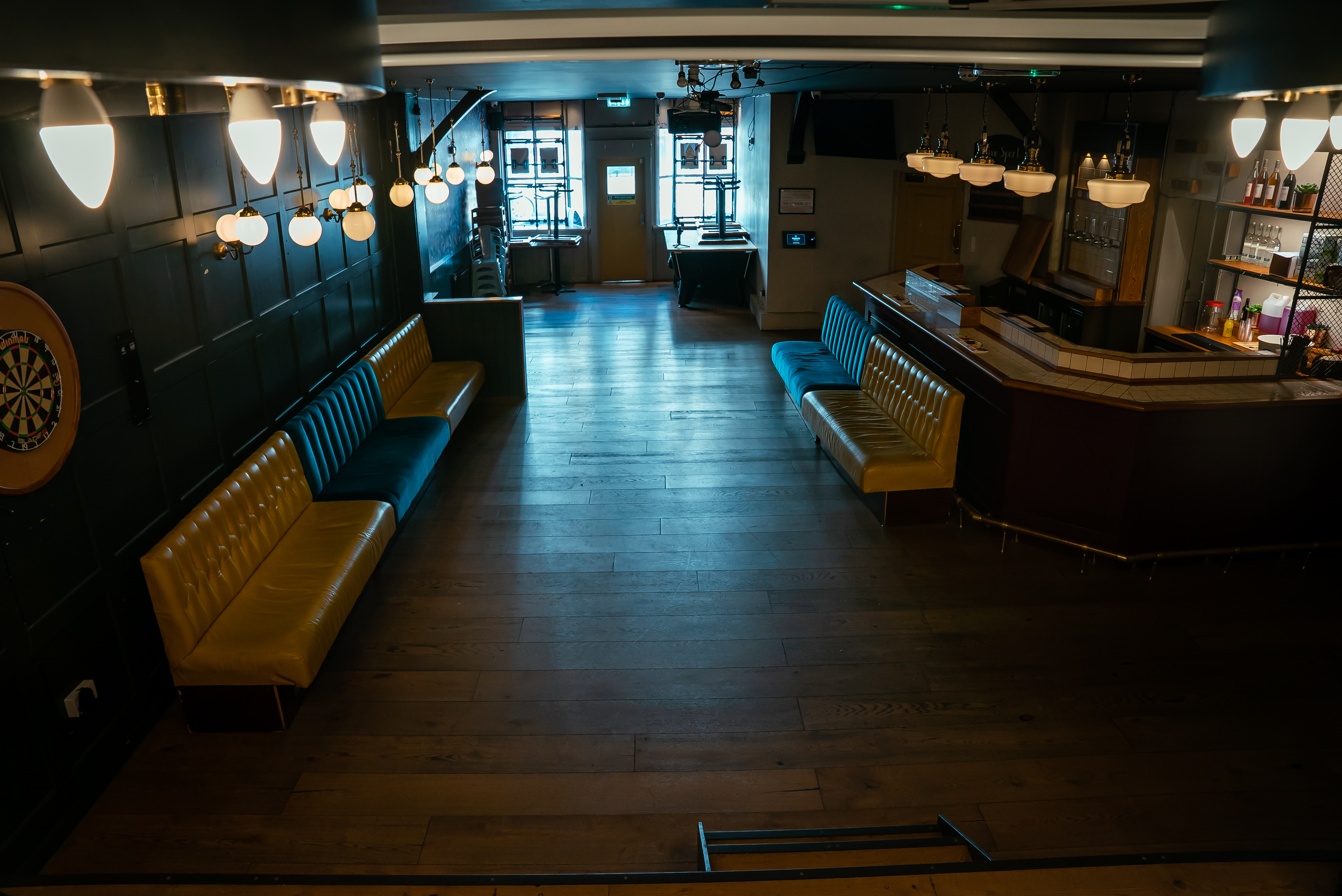 Tigers Lounge event space with stylish seating and bar for social or corporate gatherings.