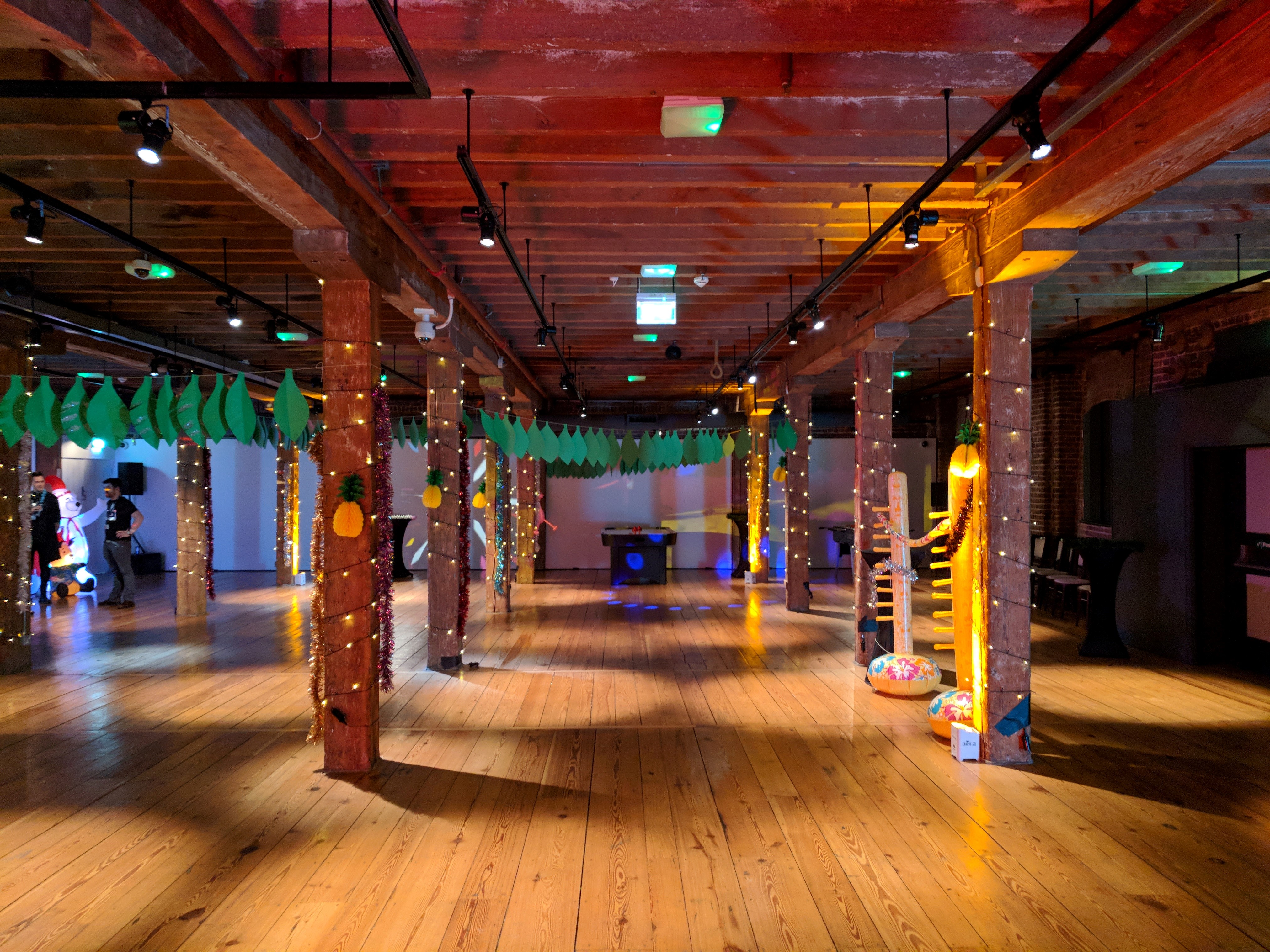 London Sugar Store venue, tropical theme, corporate event