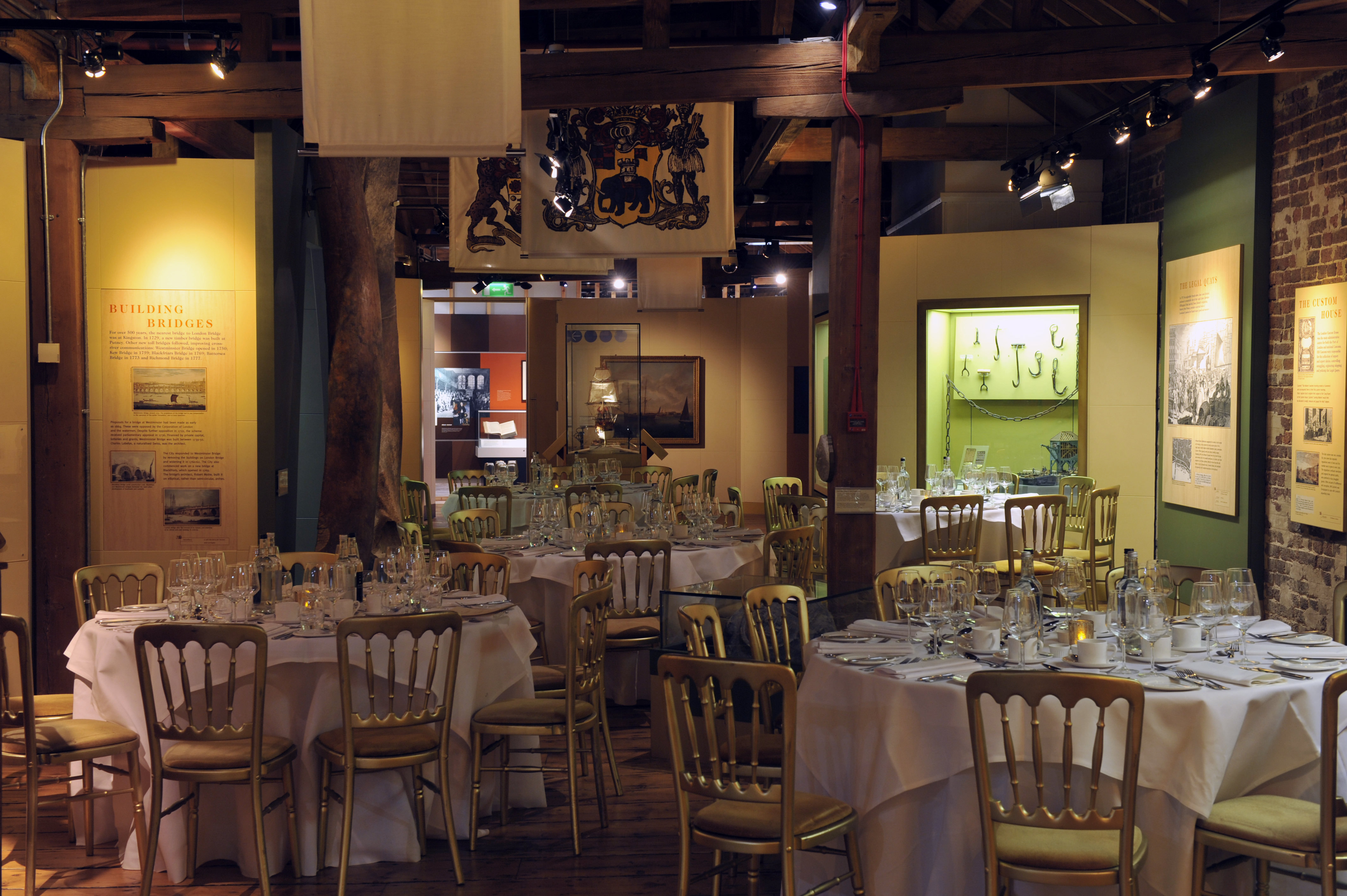 London Museum Docklands banquet, historical exhibits, event