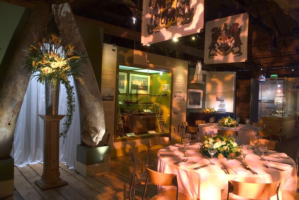 London Museum Docklands event, draped, corporate gala