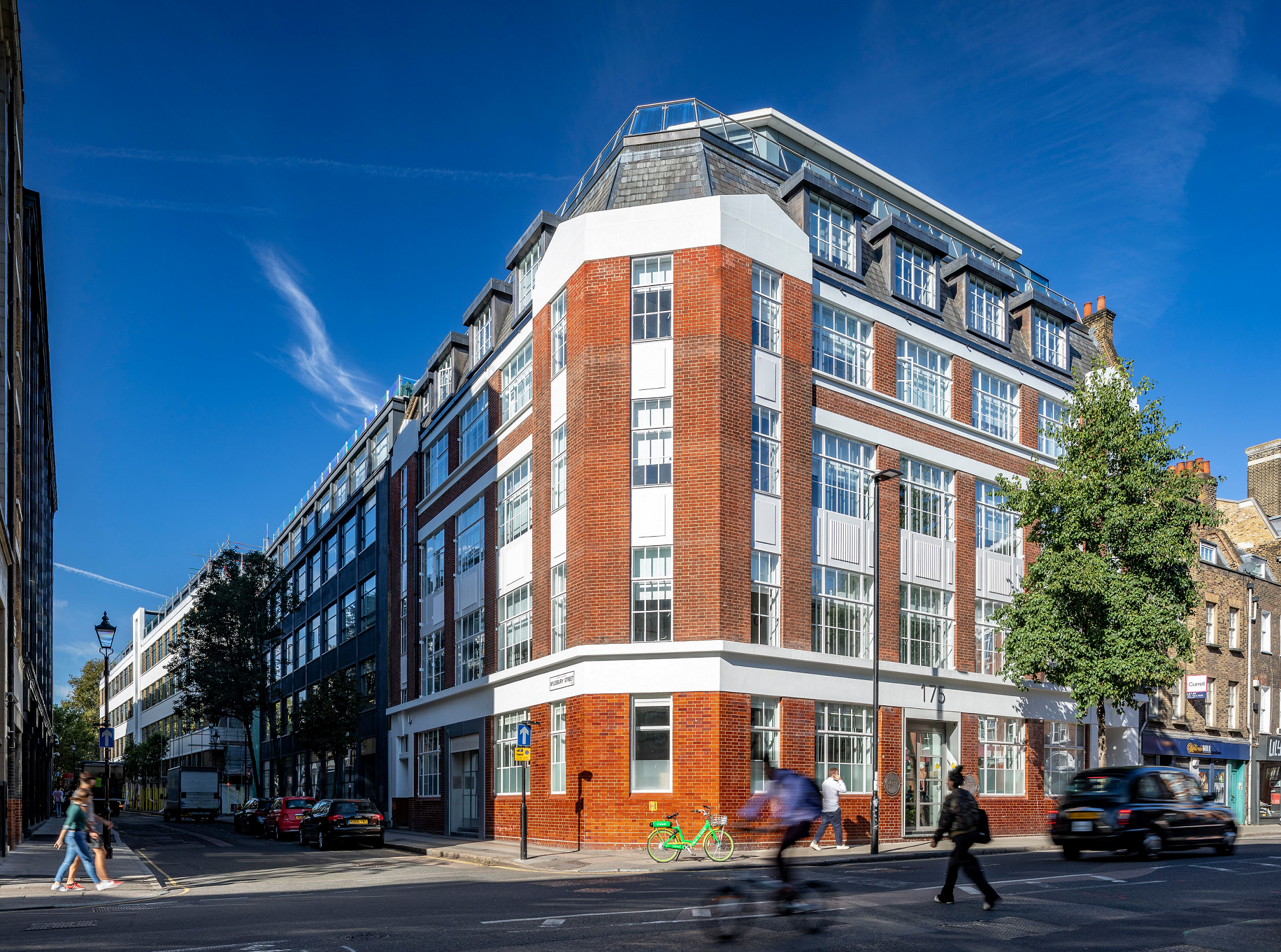 Modern training room with large windows, ideal for meetings and events at 175 St John's Street.