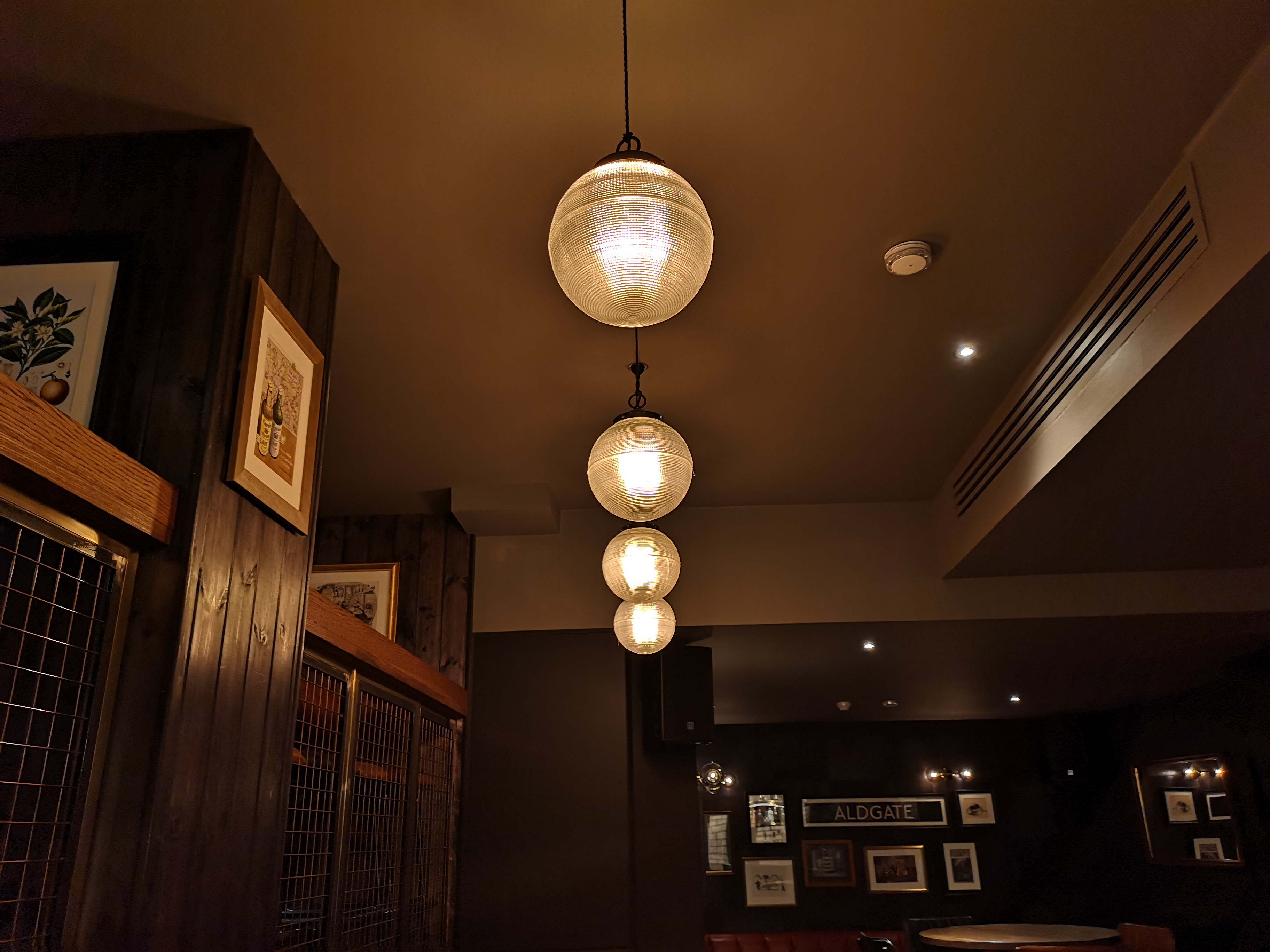 Stylish Gin Bar with ambient lighting, perfect for intimate gatherings and networking events.
