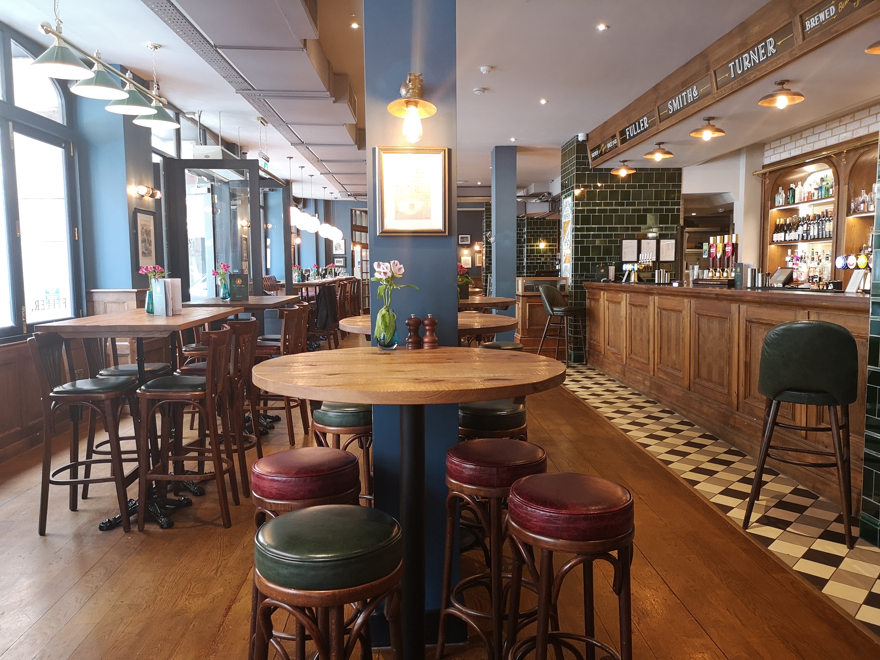 Stylish Main Bar at The Trinity Bell, perfect for networking events and casual meetings.