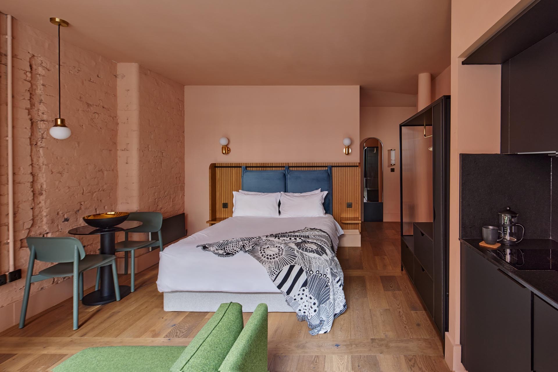 Stylish hotel room at The Storehouse, perfect for meetings and retreats.