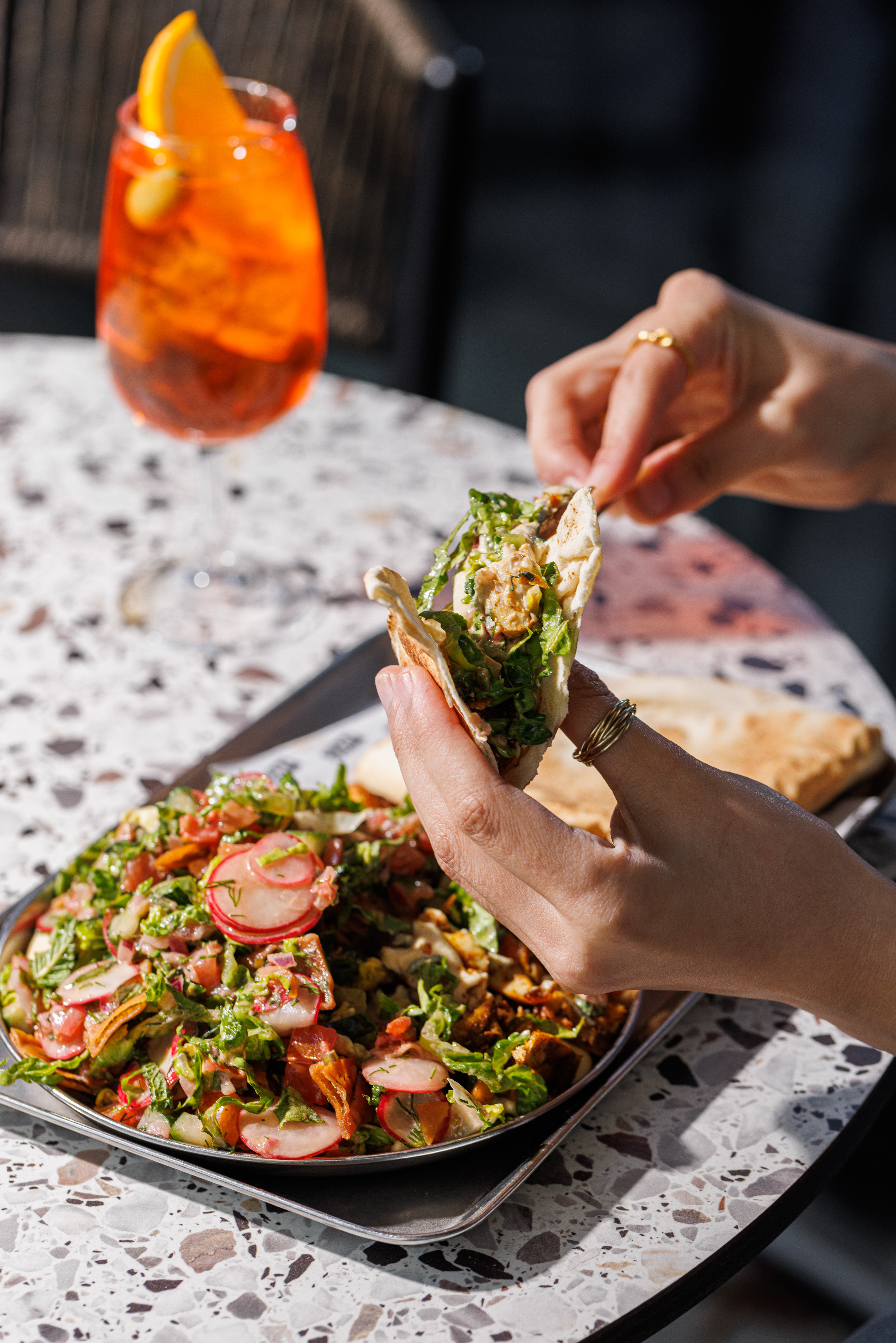 Vibrant dish at The Terrace, Tottenham Court Road for quality catering events.