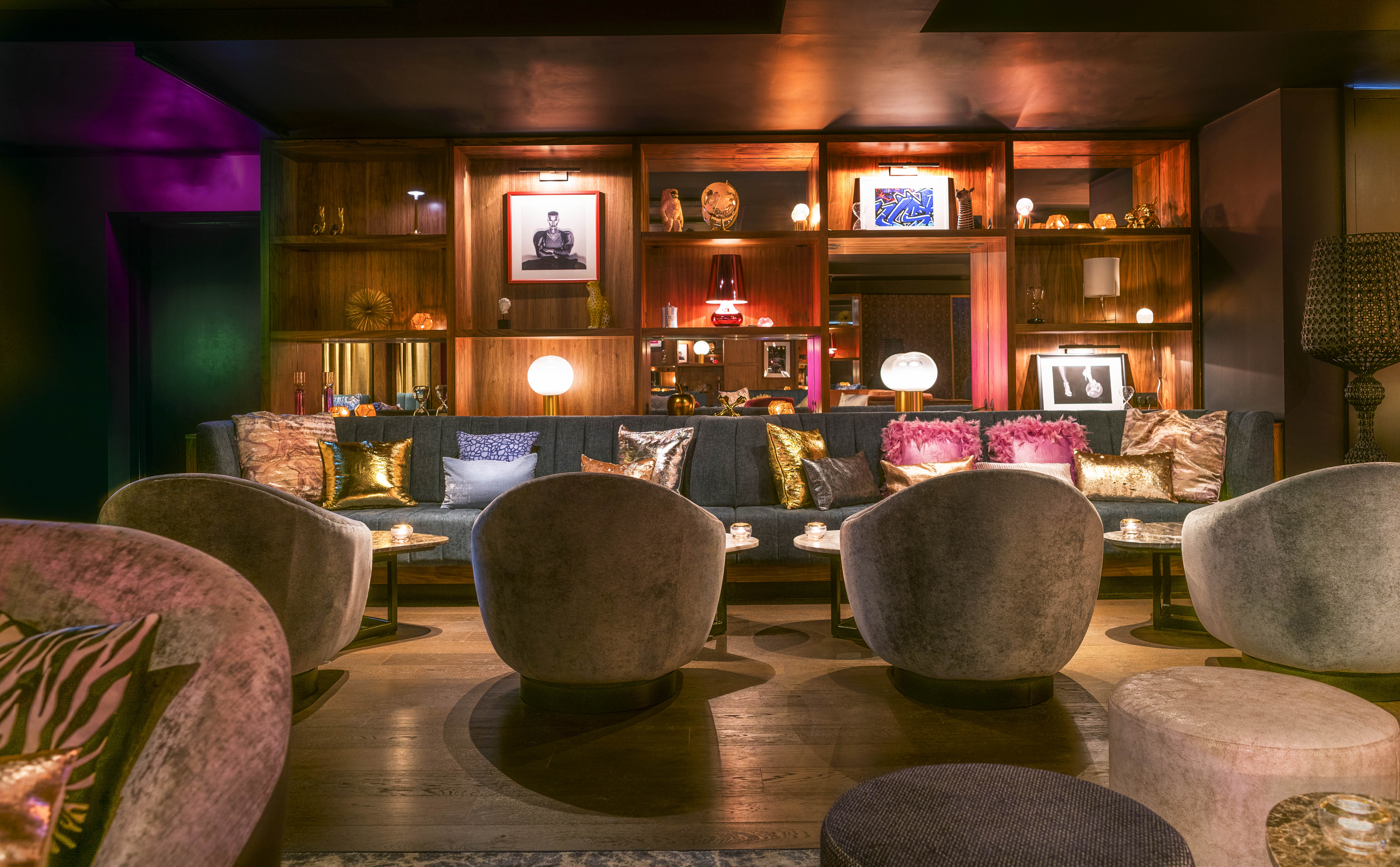 Stylish lounge area in Nolita Social, ideal for networking events and meetings.