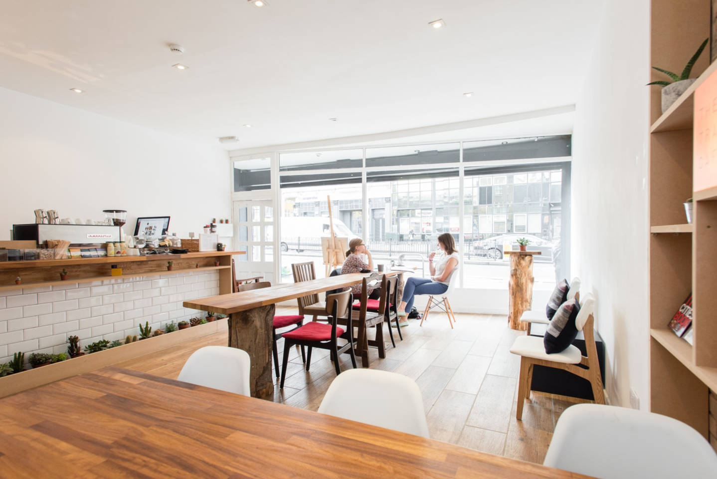 Modern meeting room in The Travel Café, perfect for networking and casual events.