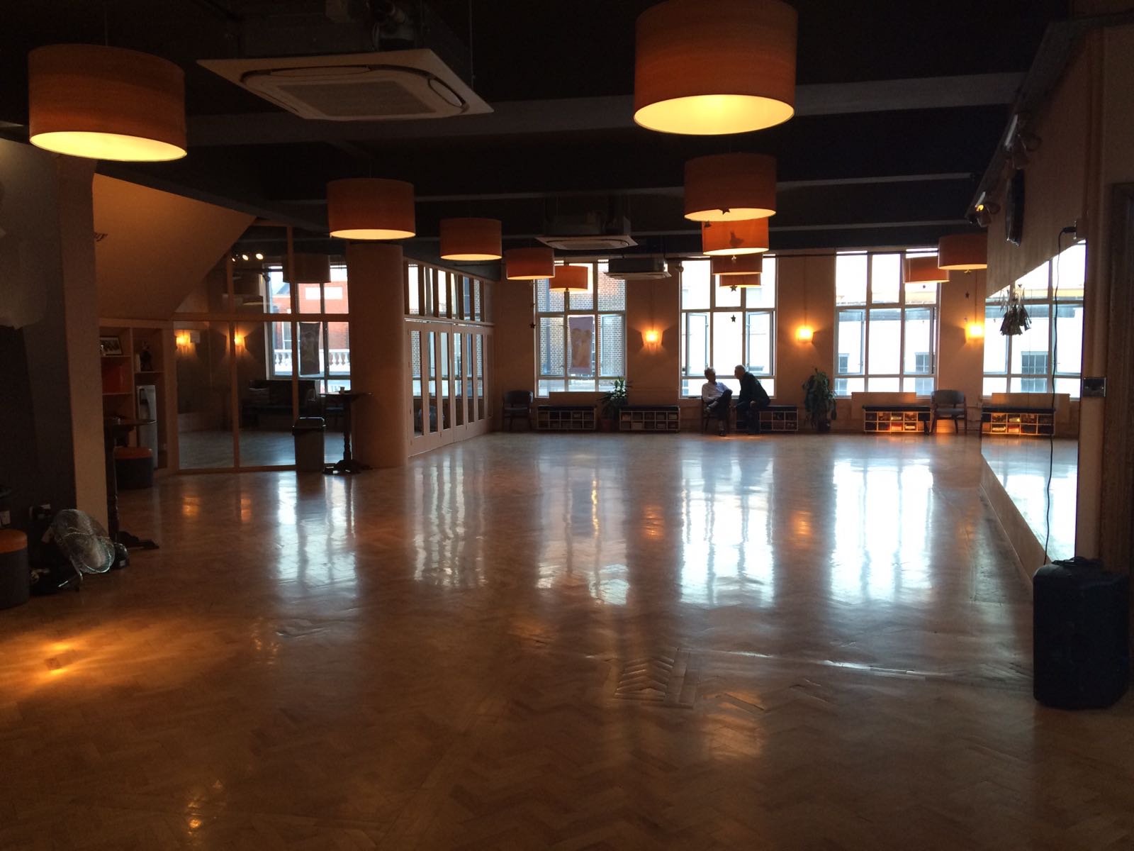Spacious STARDOM Dance Studios with polished wooden floors, ideal for meetings and workshops.