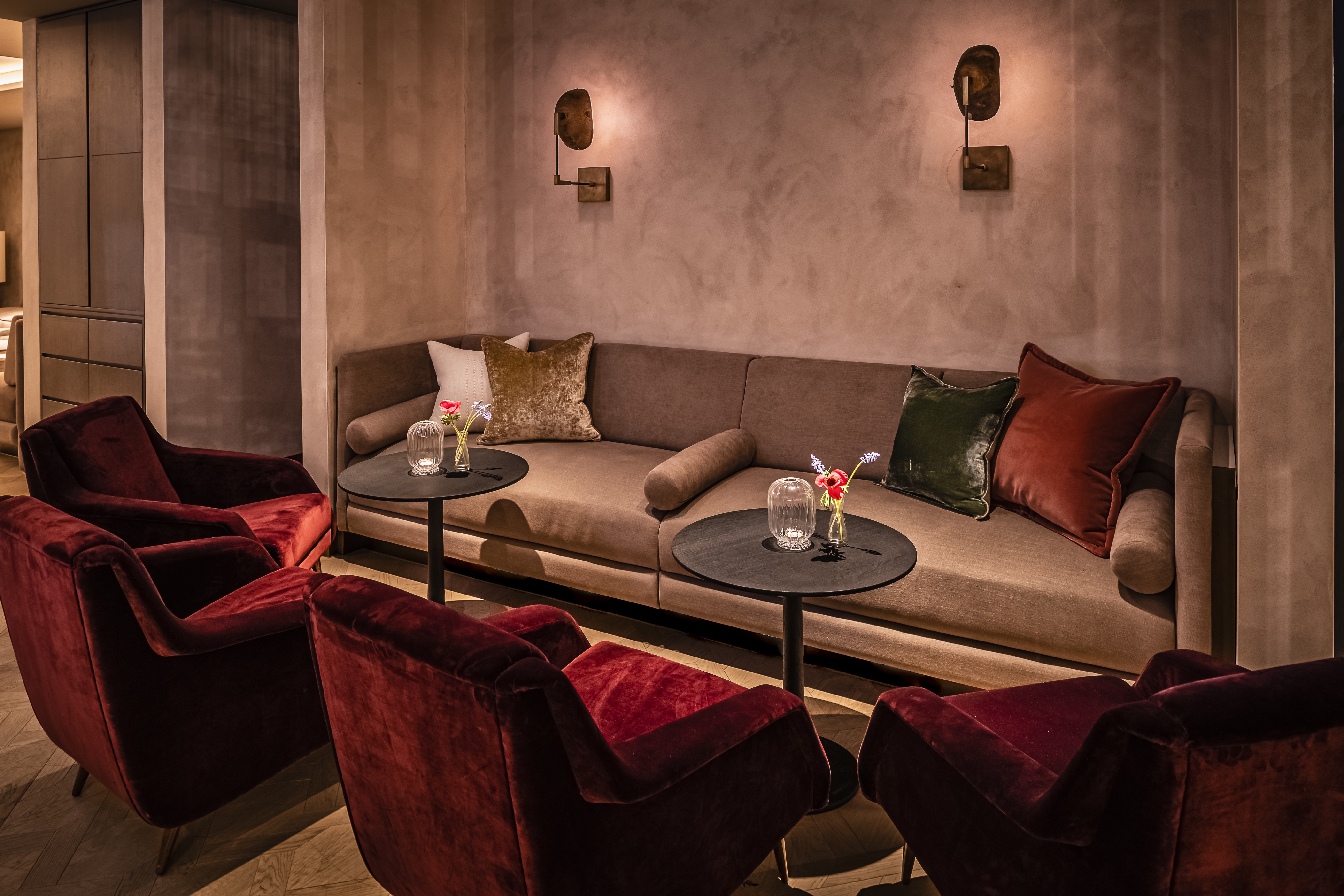 Stylish lounge at The Mezzanine, ideal for networking events and intimate meetings.
