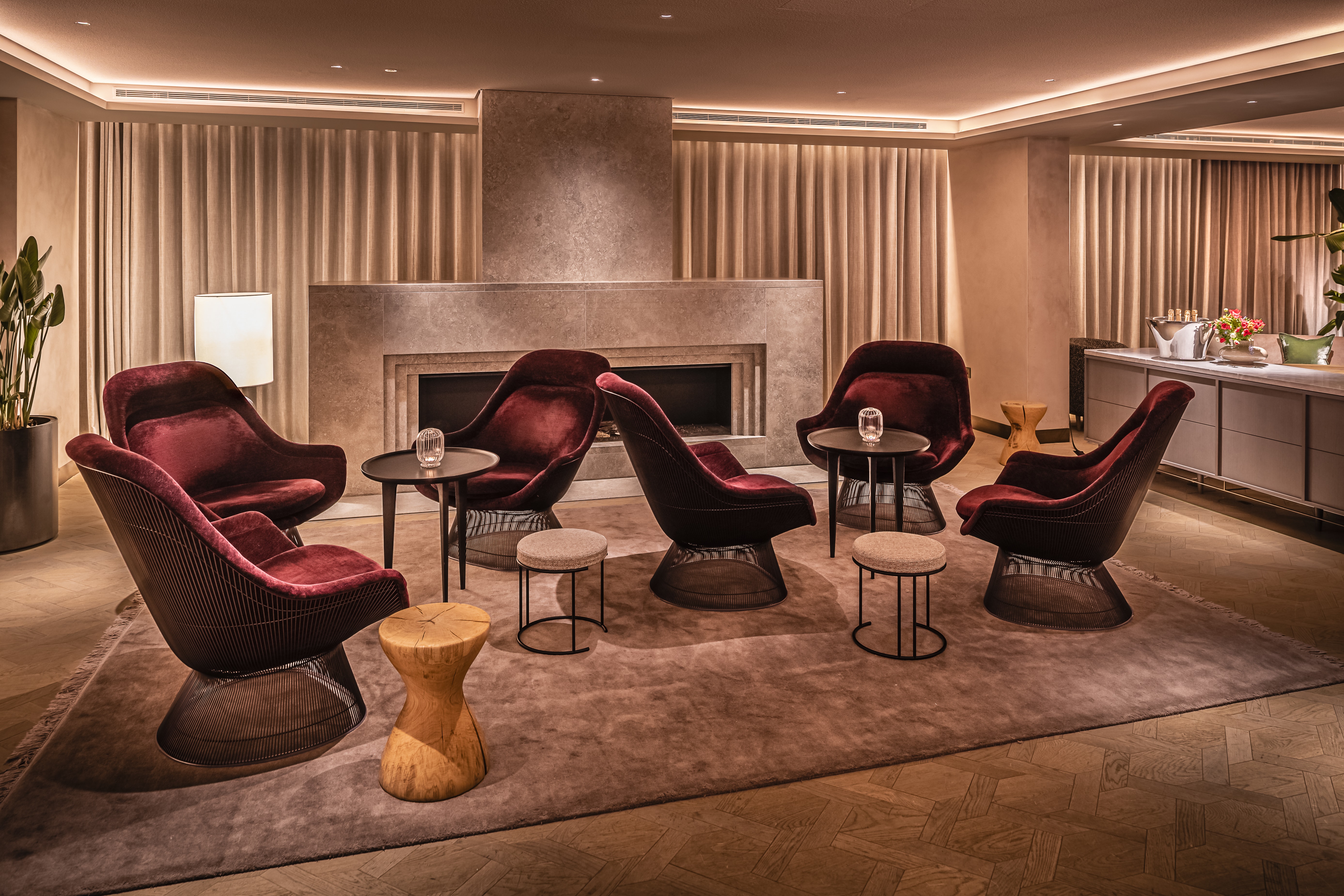 Sophisticated lounge at The Mezzanine, ideal for networking and intimate meetings.