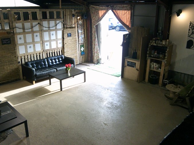 Versatile event space with rustic decor for workshops and networking in The Free Glades Project.