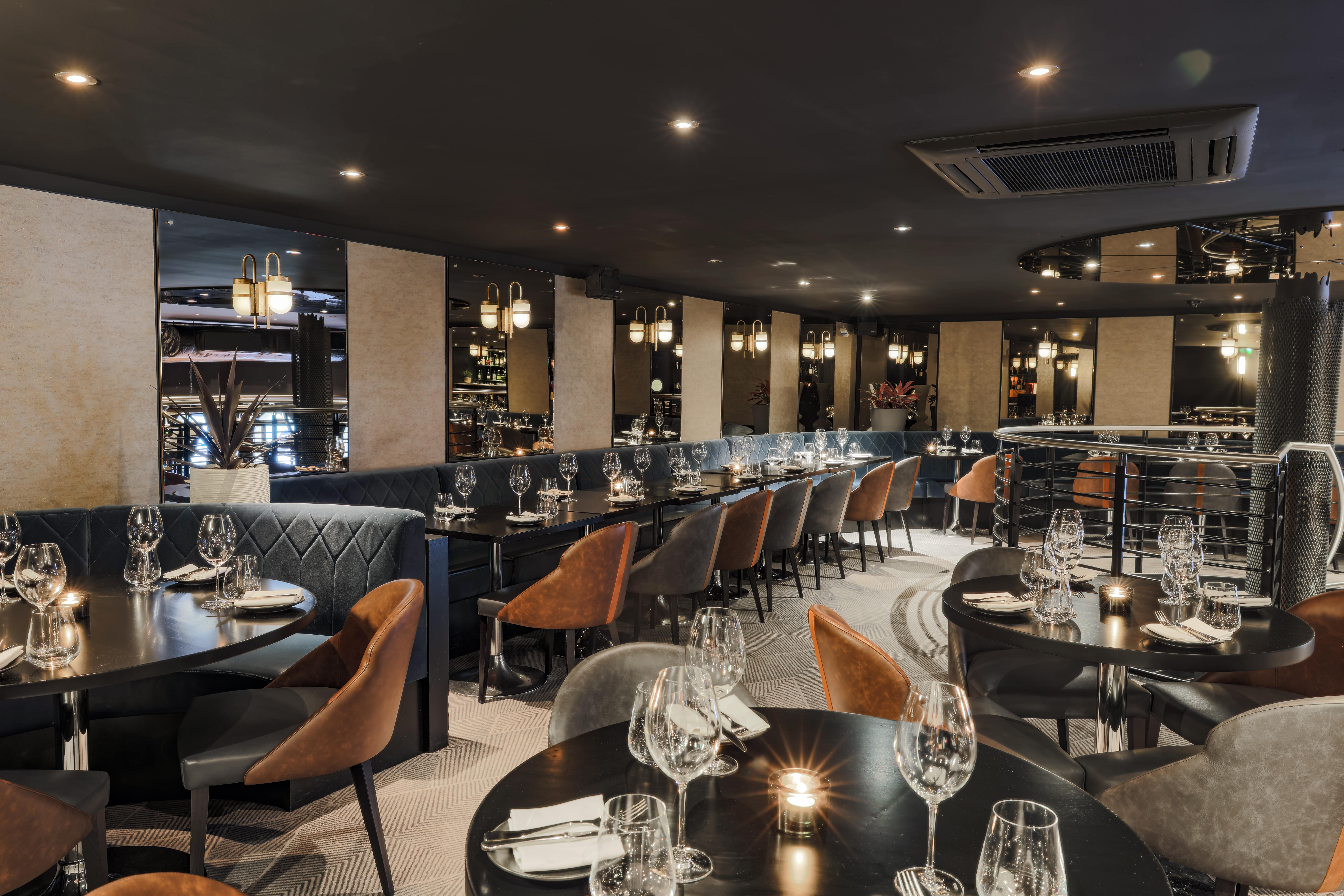 Sophisticated dining space at Gaucho Chancery Lane for corporate events and gatherings.
