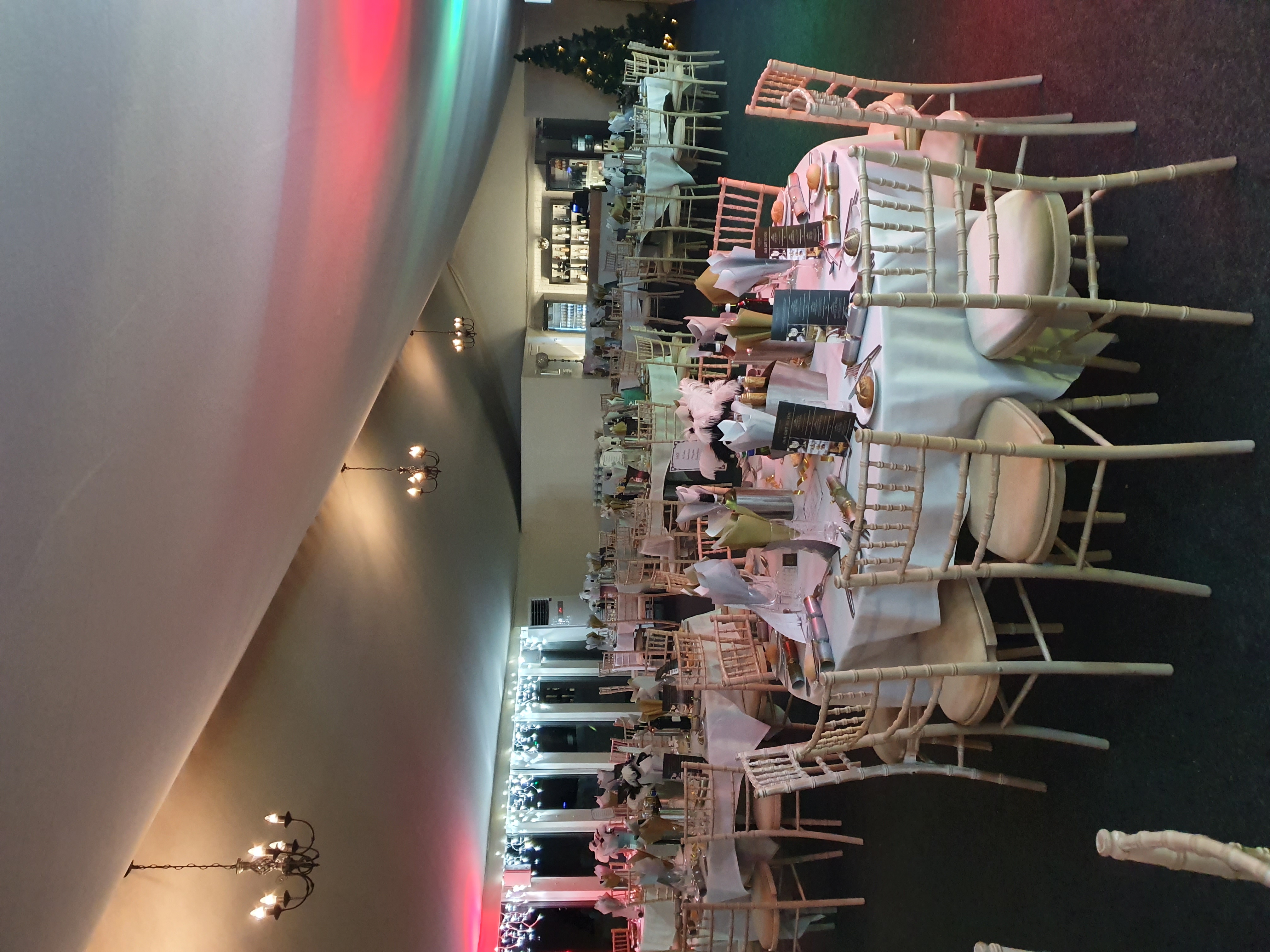 Terrace Marquee at Hunton Park Hotel, elegant setup for festive gatherings and formal dinners.