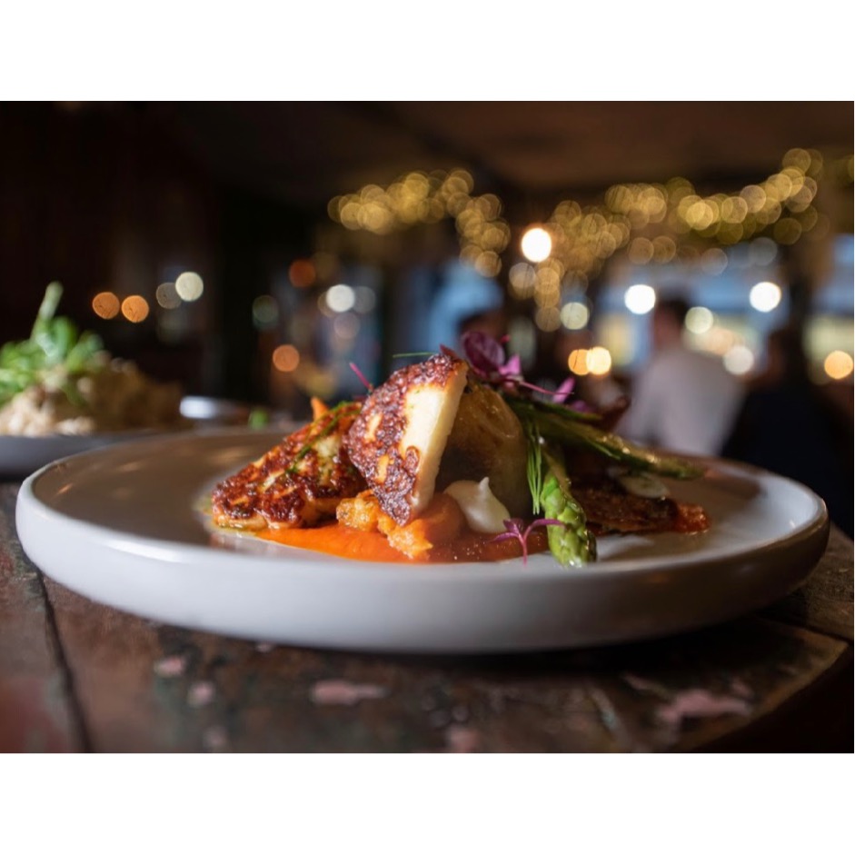 Elegant plated dish at Maddison's Bar & Kitchen for gourmet dining events.