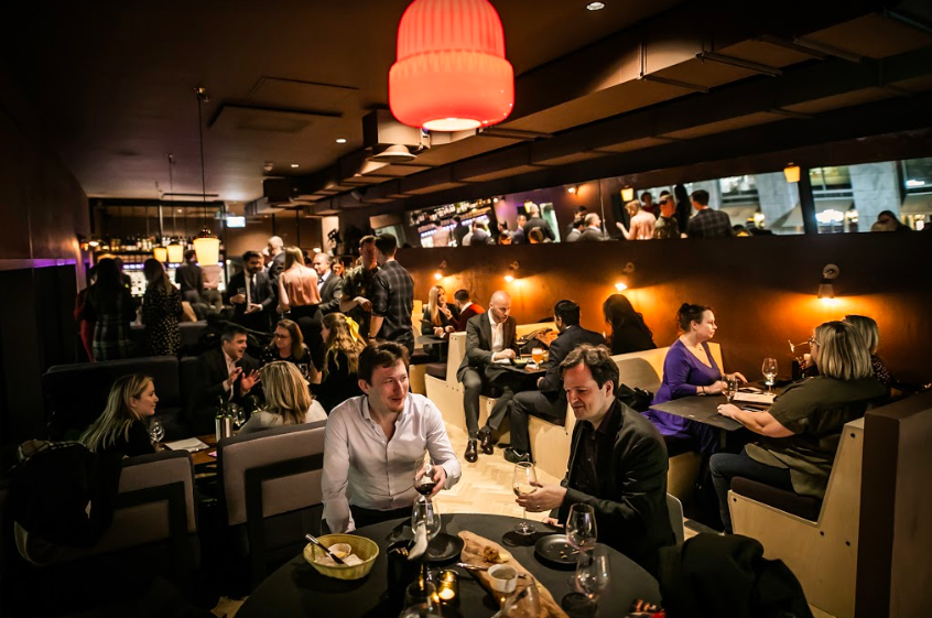 Vibrant venue at The Mezzanine, ideal for networking events and social gatherings.