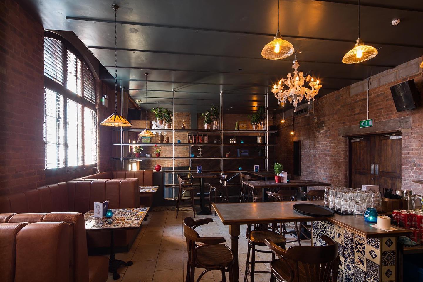 Stylish venue with warm lighting for intimate gatherings and networking events.