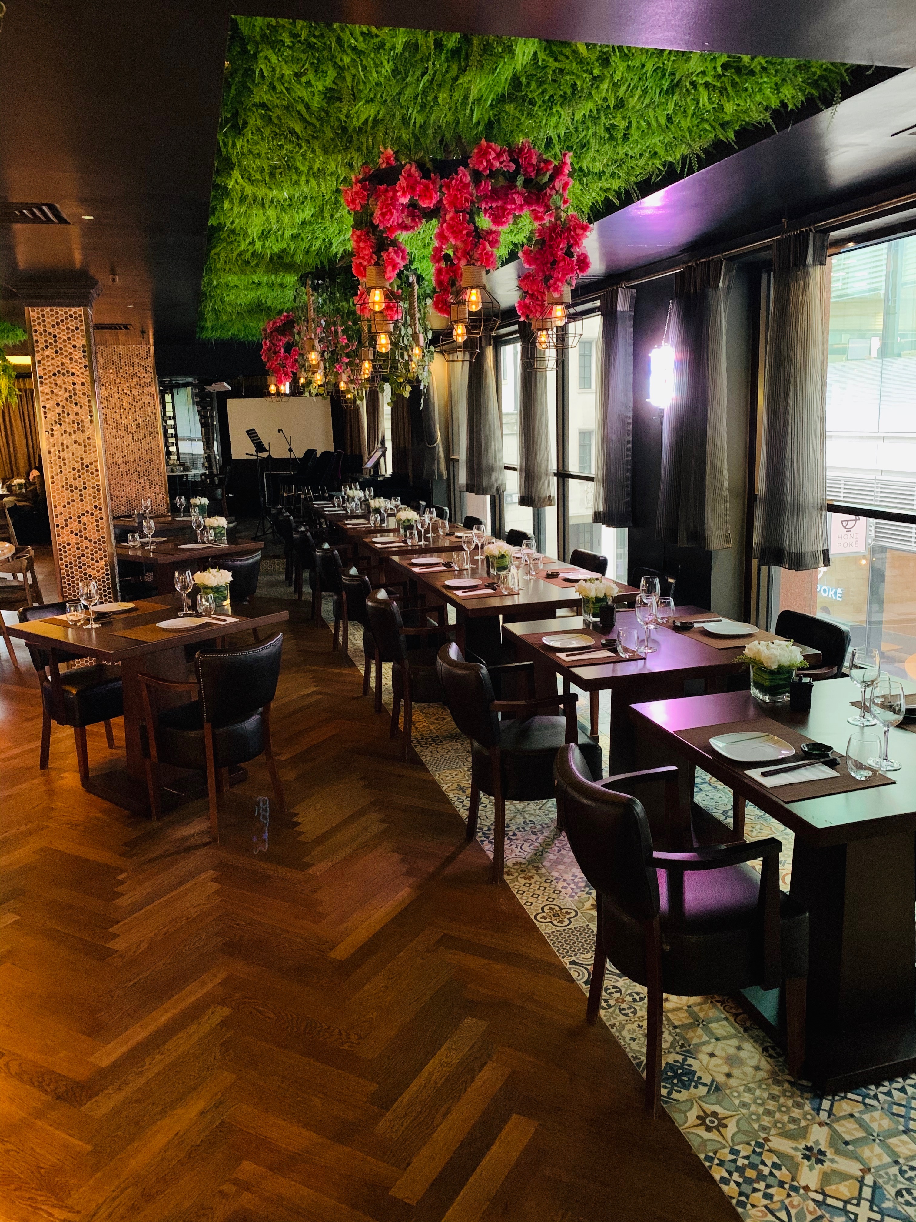 Elegant dining space at Kirin Japanese Restaurant for corporate events and private dinners.