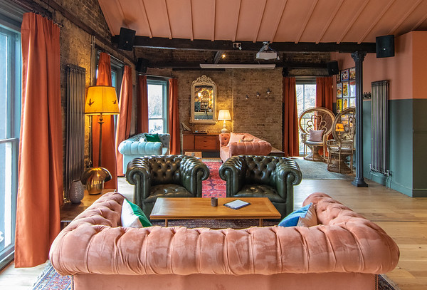 Stylish lounge at The Bar Above, perfect for networking events and informal meetings.