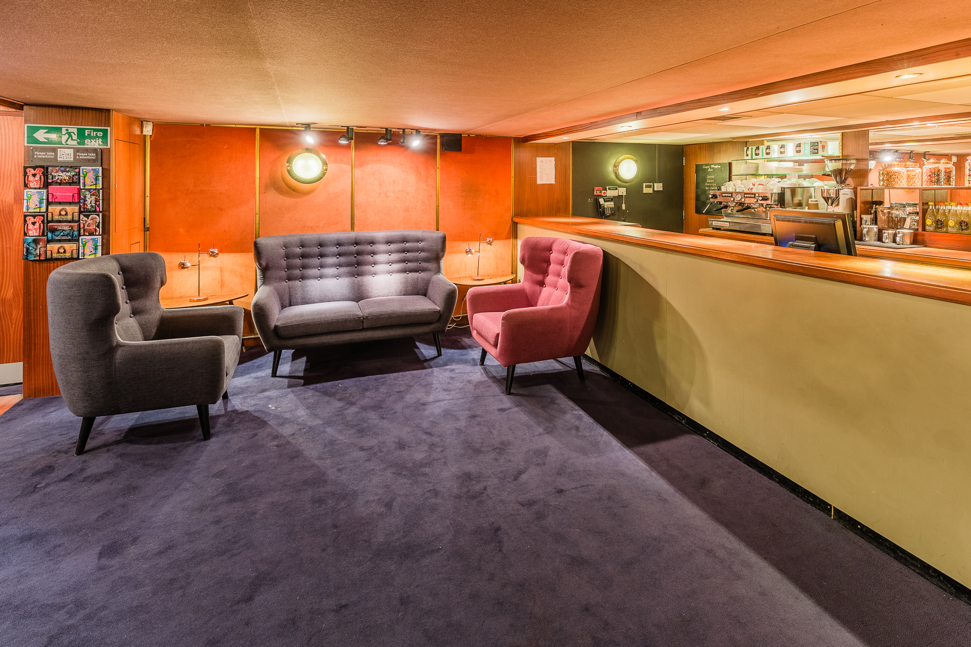 Cozy bar area in Curzon Mayfair, perfect for networking events and meetings.