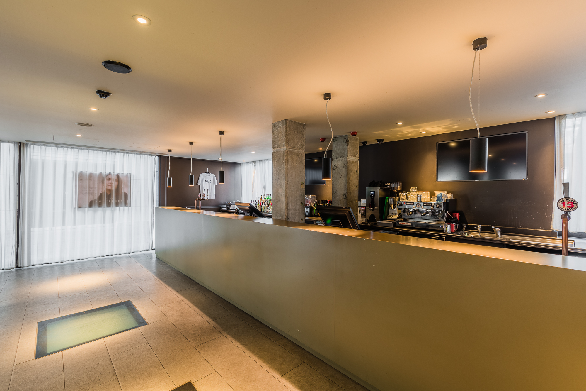 Sleek reception area at Curzon Bloomsbury, ideal for meetings and events.