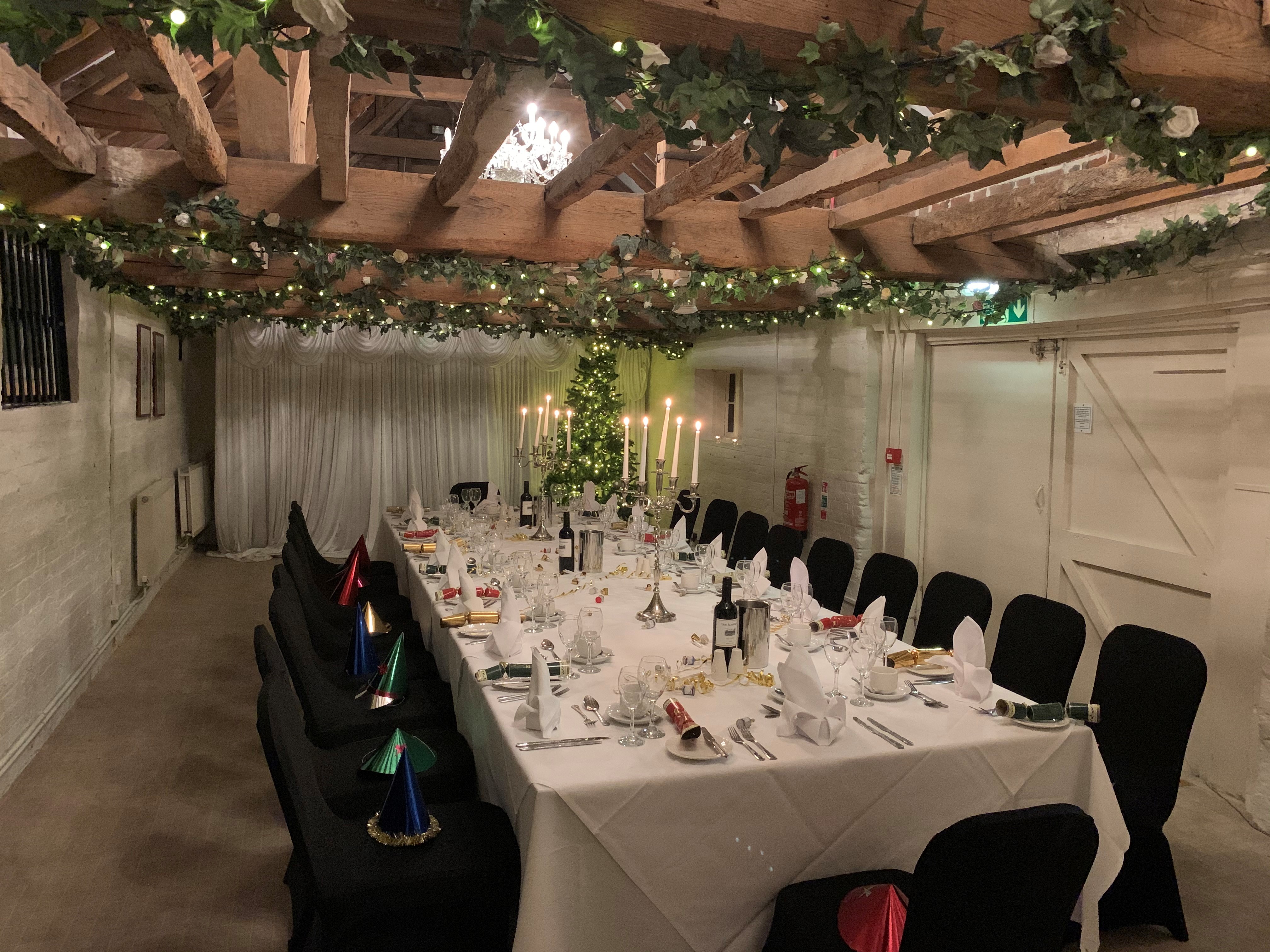 Elegant dining space at The Surrey Barns, perfect for intimate events and celebrations.