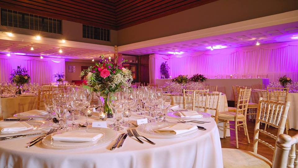 Elegant banquet hall in Guildford Cathedral, ideal for weddings and corporate events.