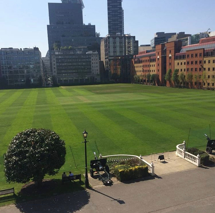 Artillery Garden in HAC: manicured lawn for corporate outdoor events and networking.