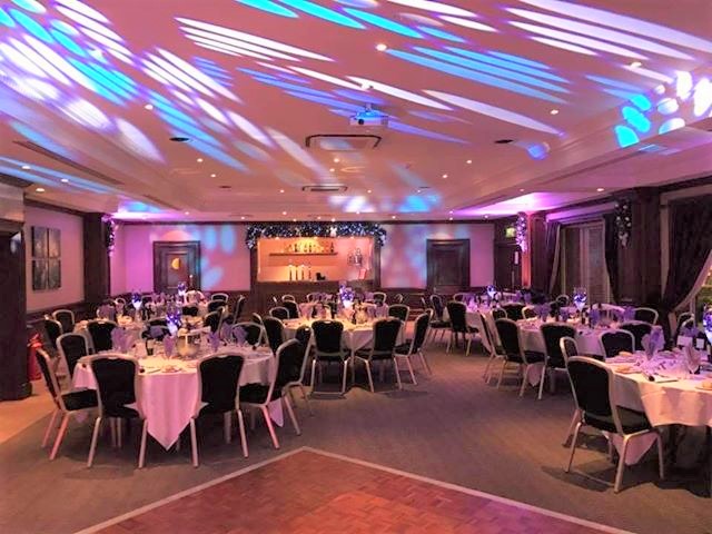 Elegant banquet hall at Holiday Inn Guildford, perfect for weddings and corporate events.