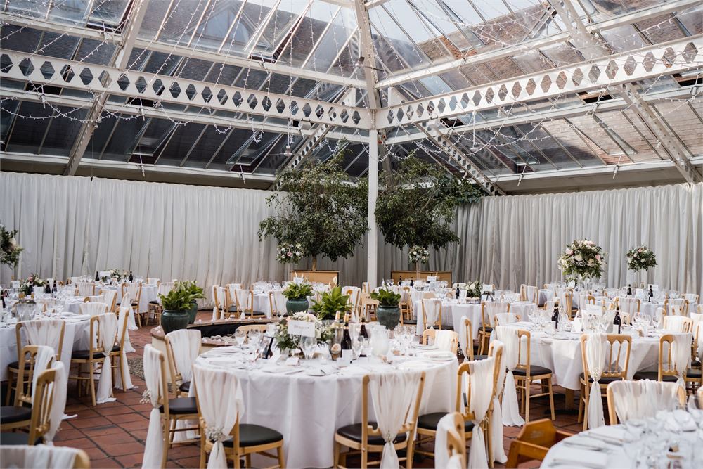 Elegant Conservatory at Denbies Wine Estate, perfect for weddings and upscale events.